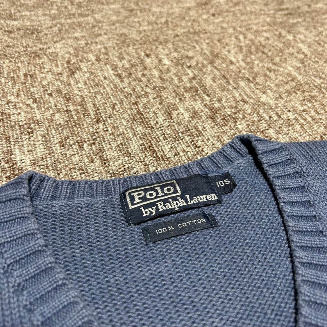 XL) 폴로 랄프로렌 블루컬러 헤비코튼 브이넥 니트 상품이미지6