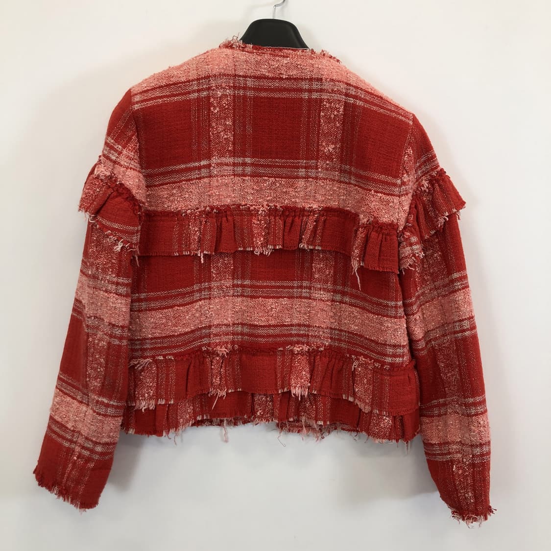 자라 프릴 트위드 오픈형자켓 S 상품이미지4