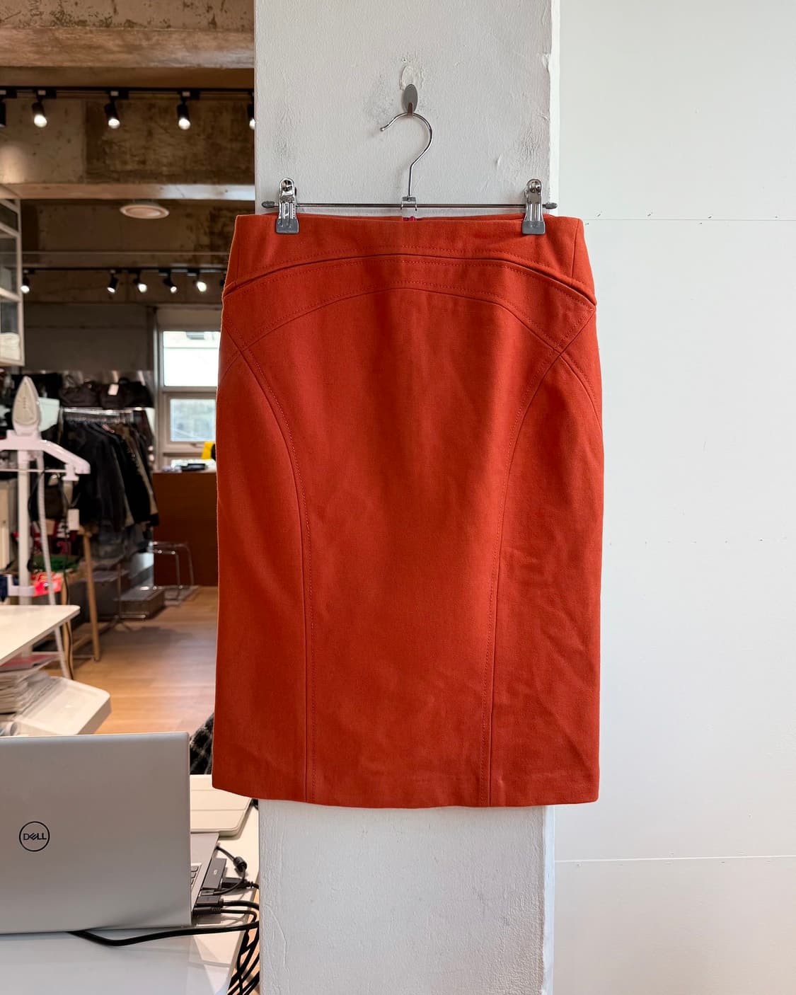 질샌더 오렌지 울 미디스커트  상품이미지2