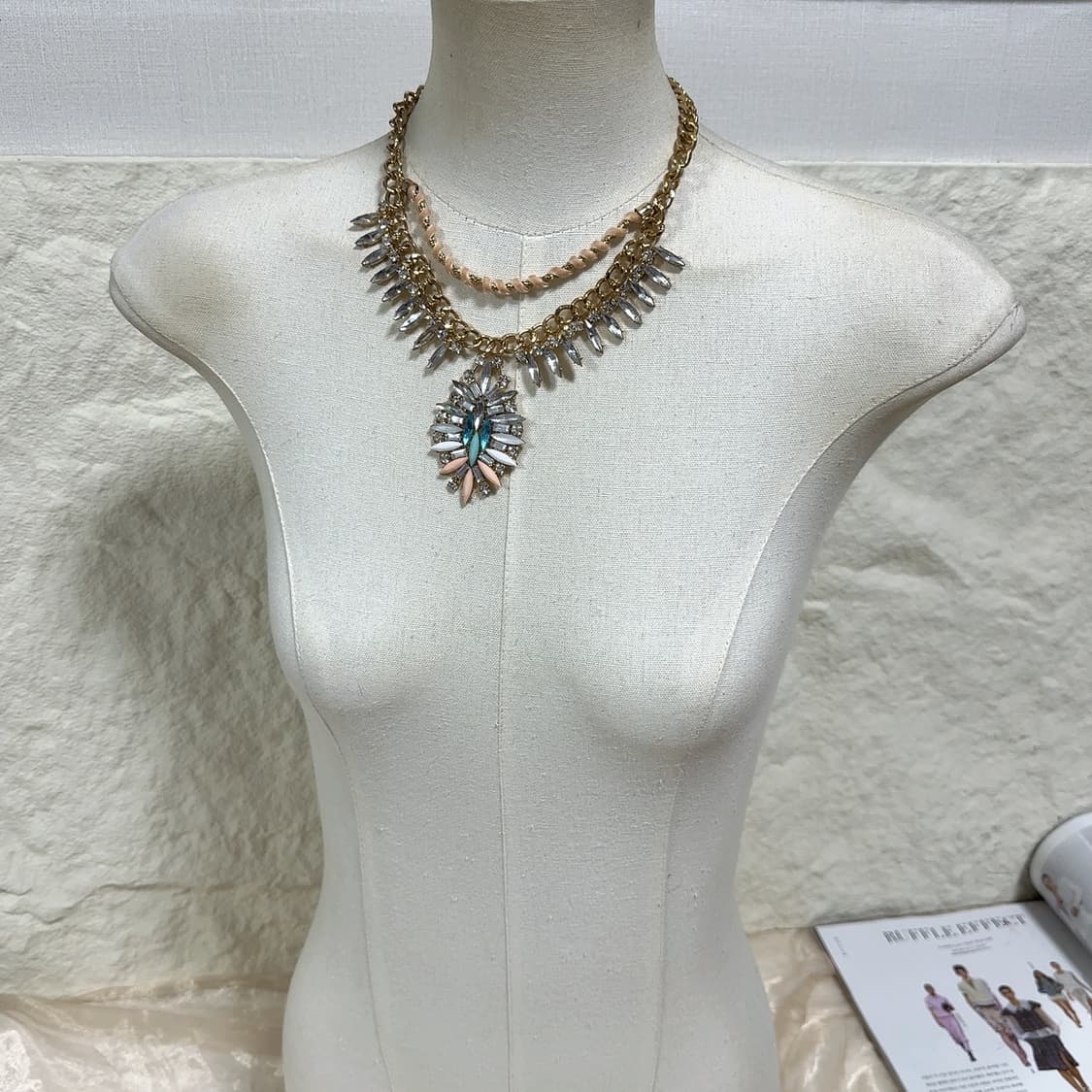 빈티지 레이어드 오리엔탈 쿠바체인 목걸이 상품이미지1