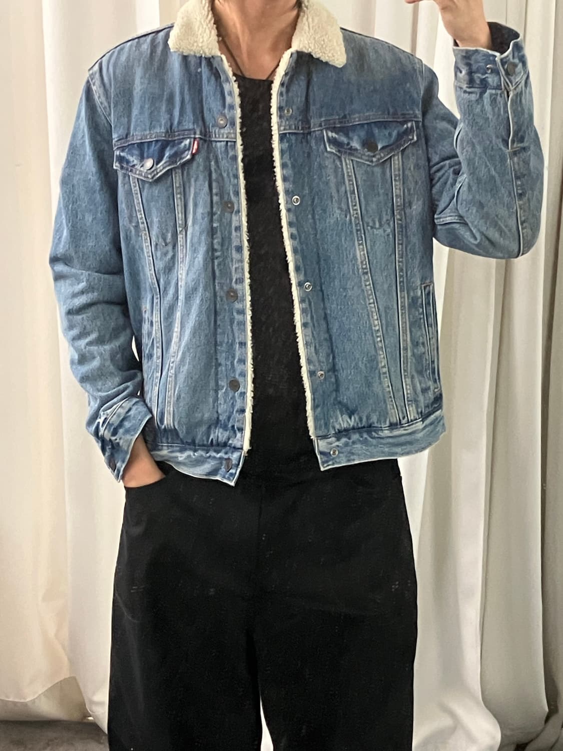 리바이스 쉐르파 데님 트러커 자켓 M 상품이미지6