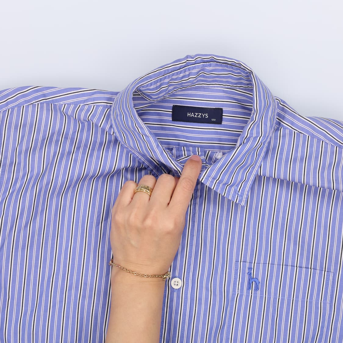 100 헤지스 스트라이프 셔츠 0430H 상품이미지3