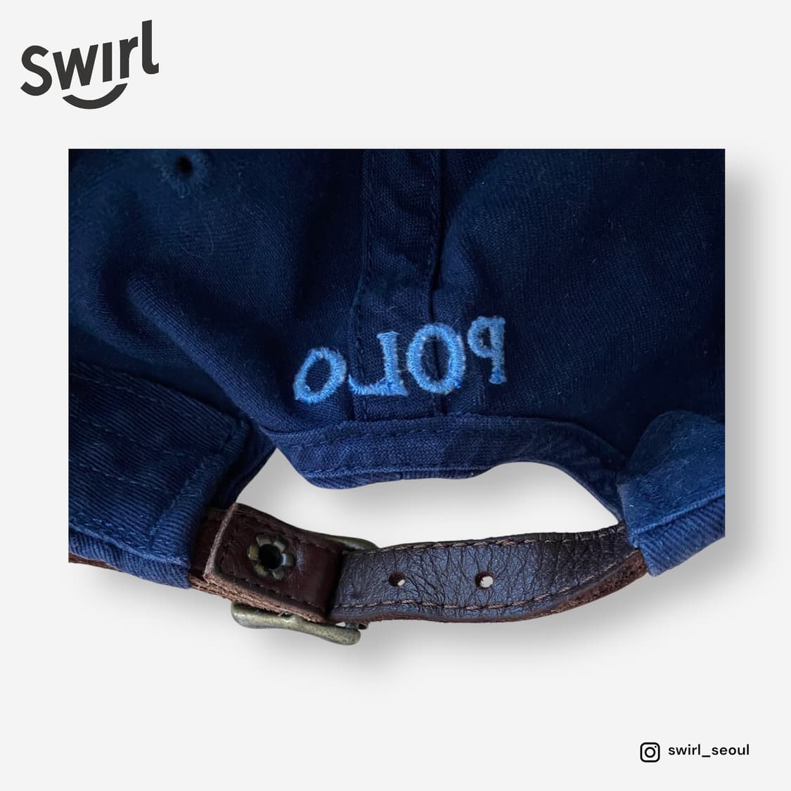 🌊Polo pony logo Navy ball cap 상품이미지5