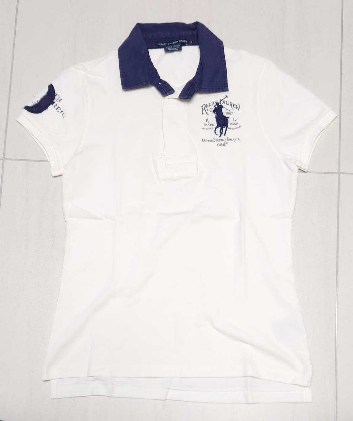 폴로 빅포니 화이트 네이비 카라 치프키프 pk M 상품이미지1