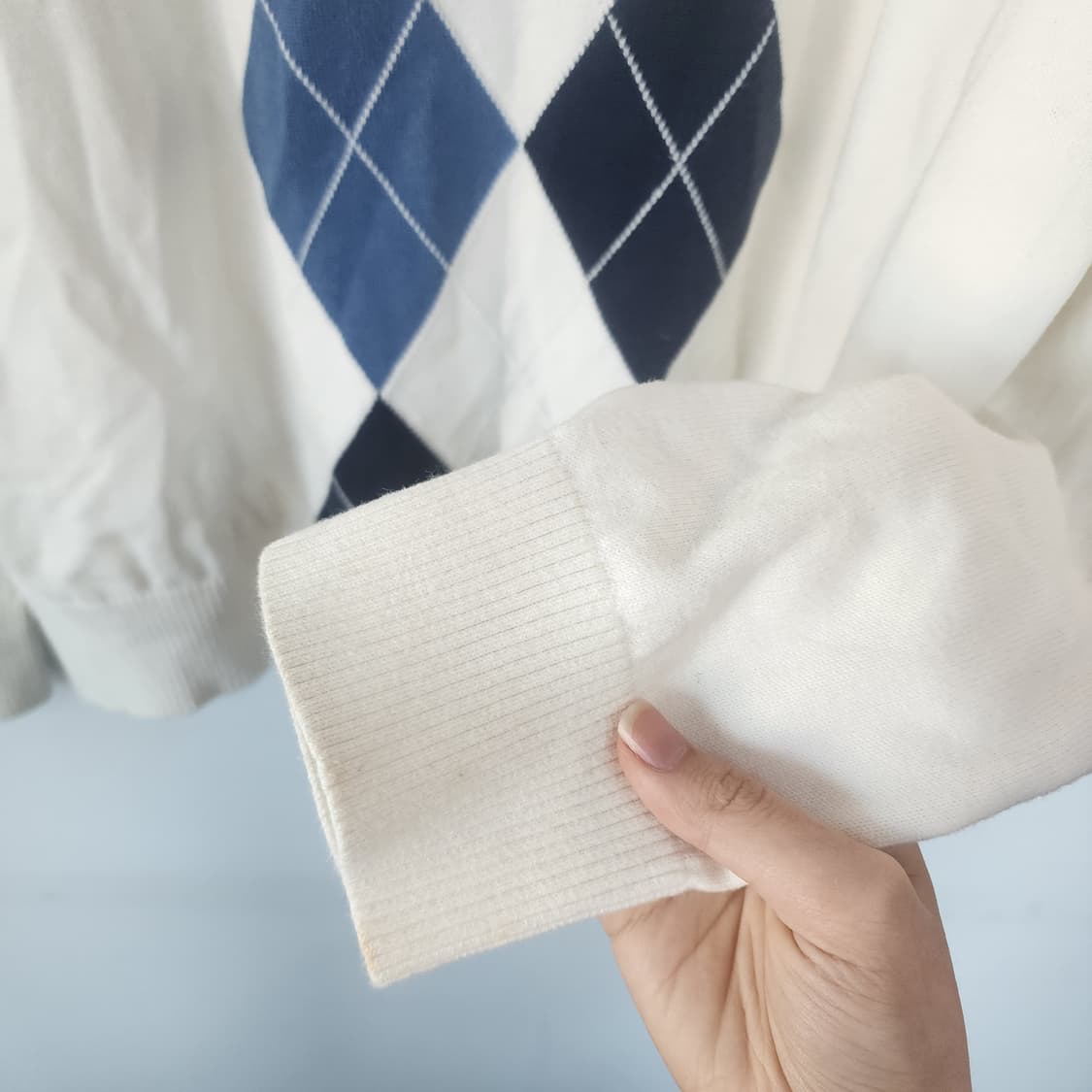 타미힐피거 아가일 니트 아이보리 상품이미지4