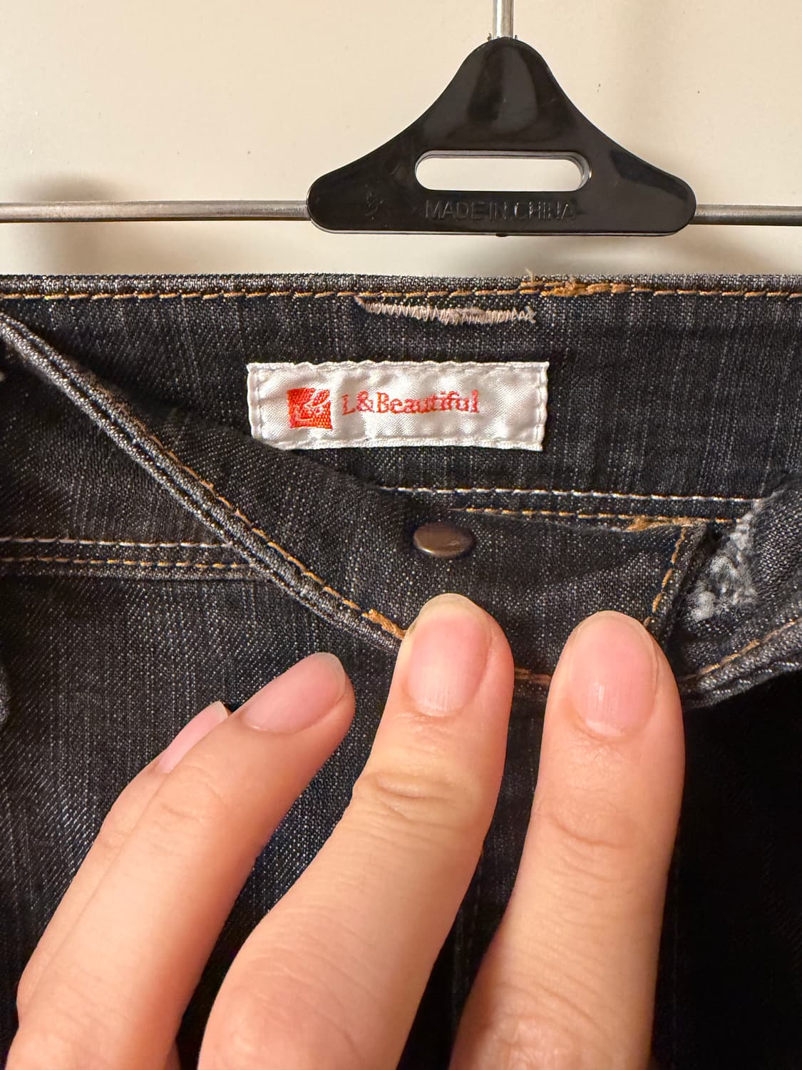 스키니 흑청 데님 상품이미지4