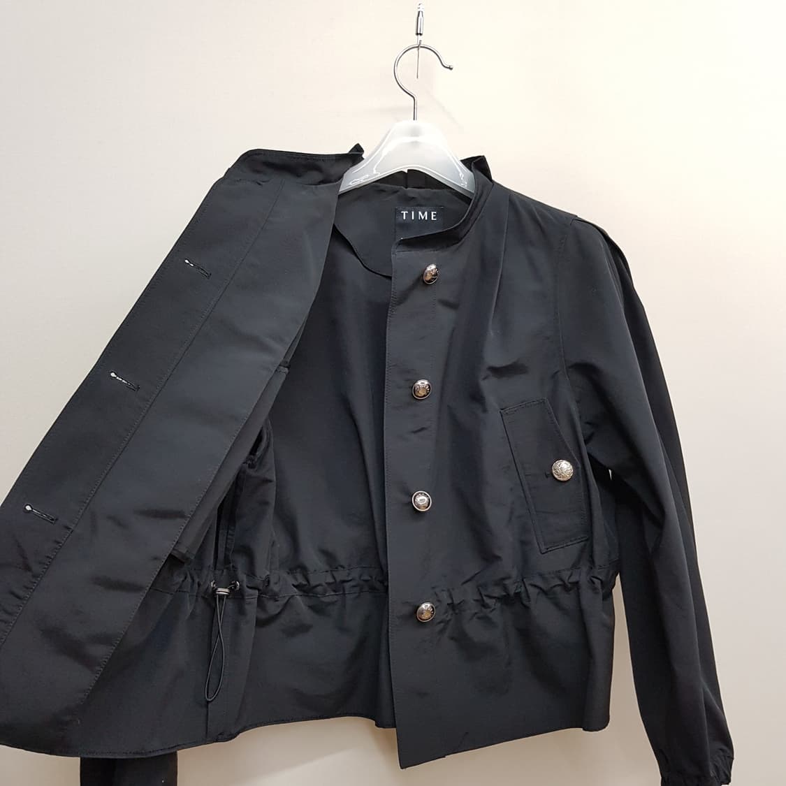 한섬 타임 2022 하프넥 스트링 블루종 자켓 82-94-160사이즈 상품이미지5