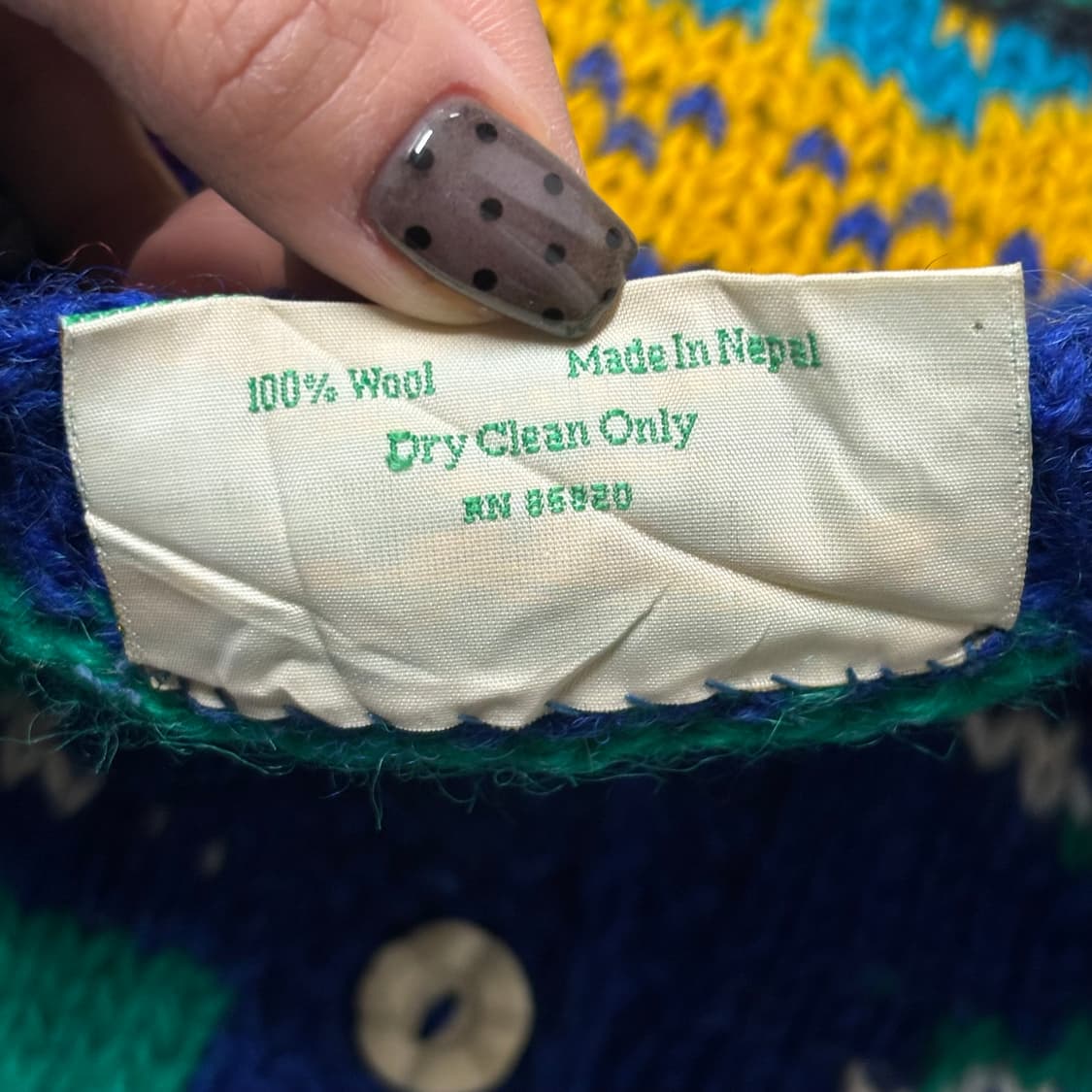 Vintage FairIsle Wool Sweater Cardigan 상품이미지6