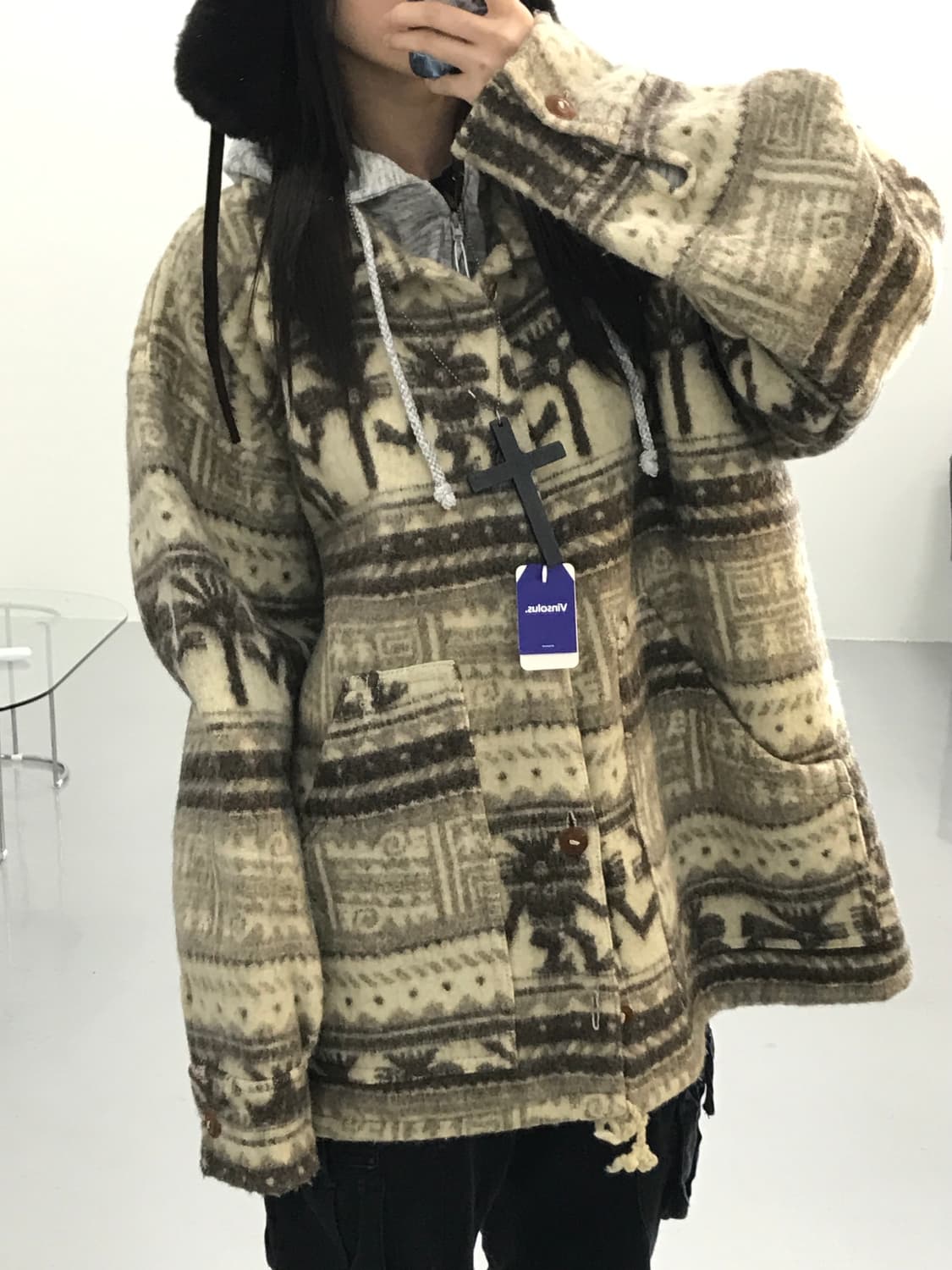 에콰도르산 알파카 블랭킷 재킷 상품이미지3