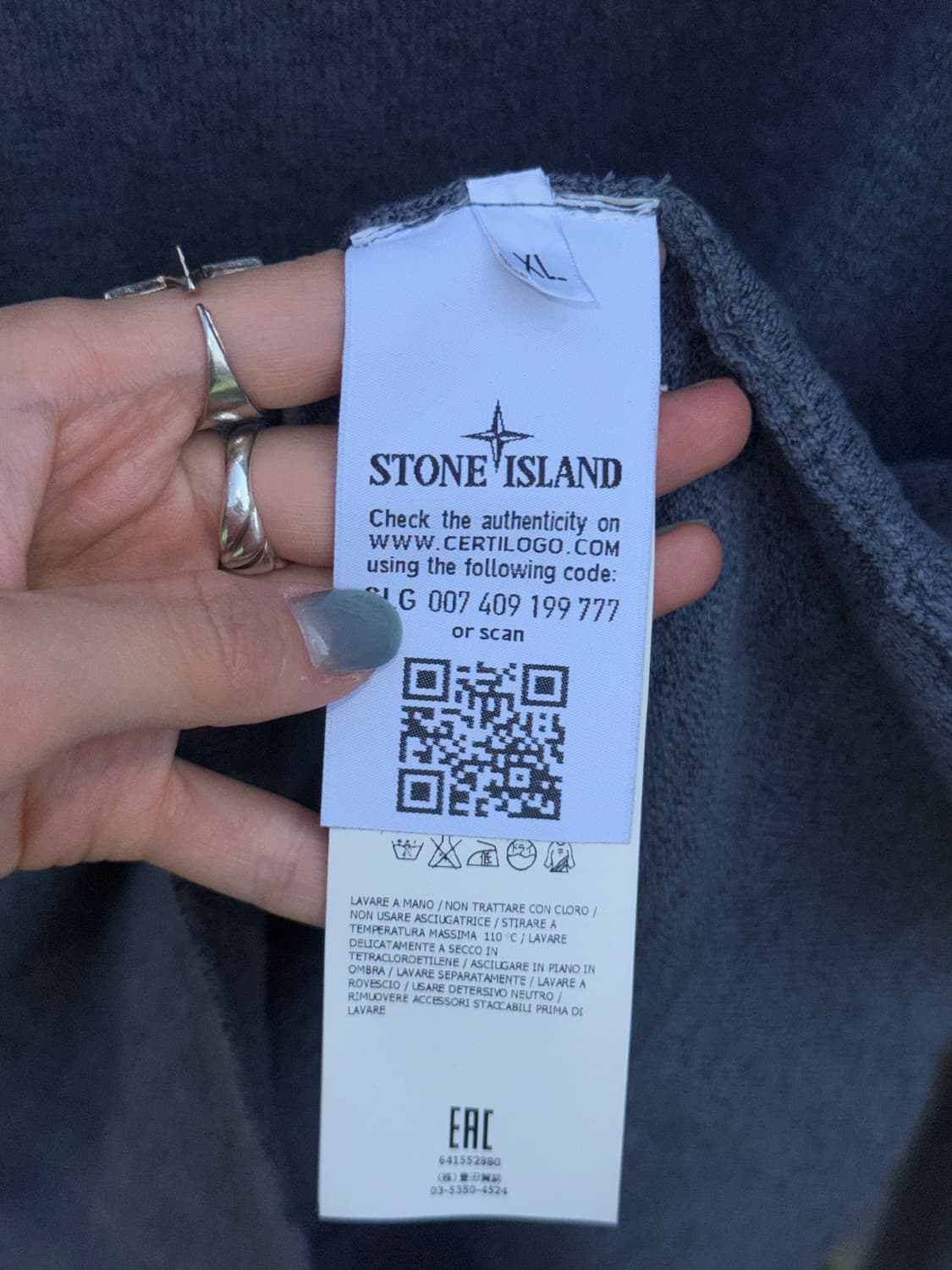 Stone island 스톤아일랜드 블루 니트(XL) 상품이미지4