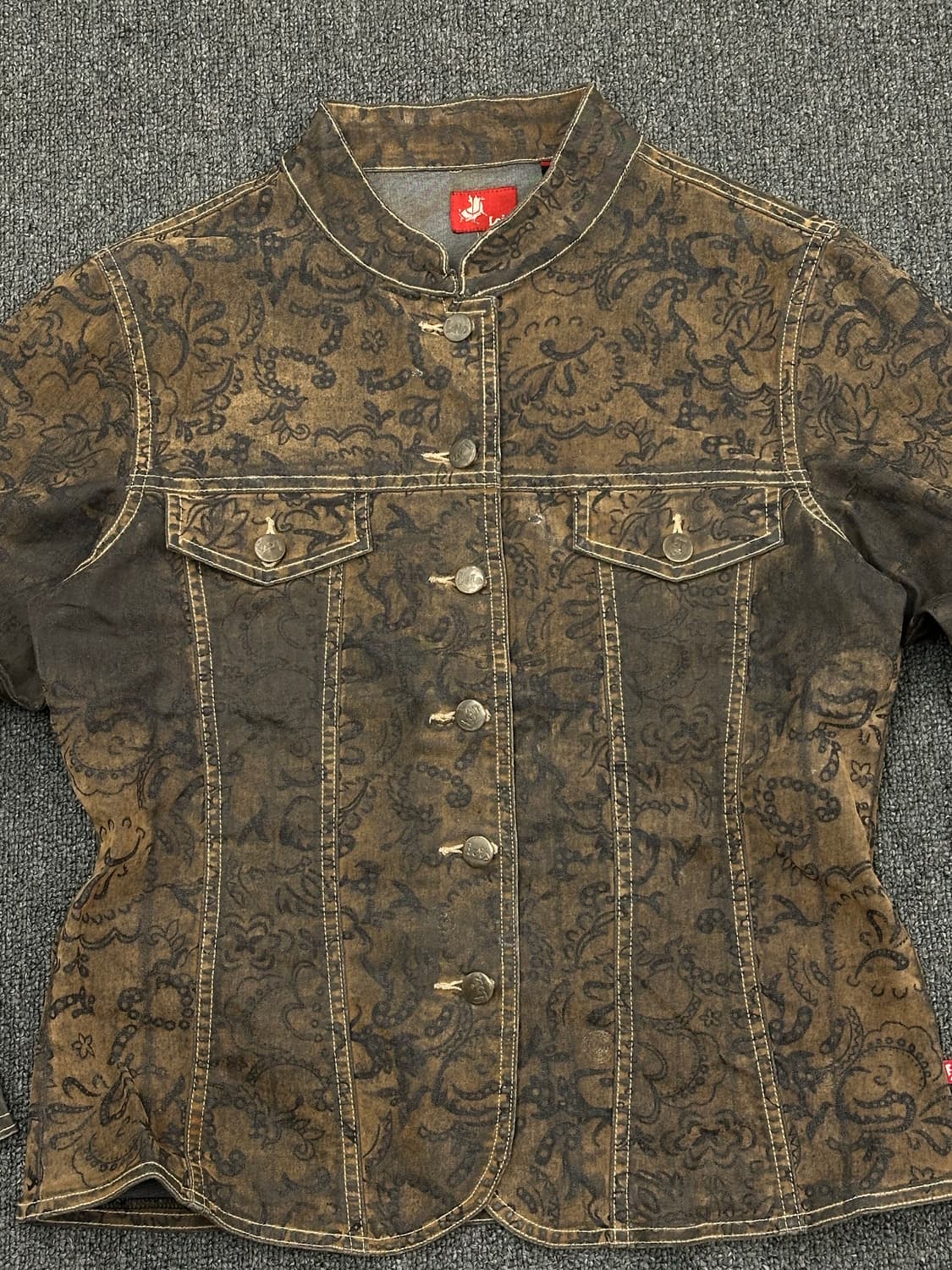 M)Lois 빈티지 패턴 여성 데님 자켓 상품이미지5