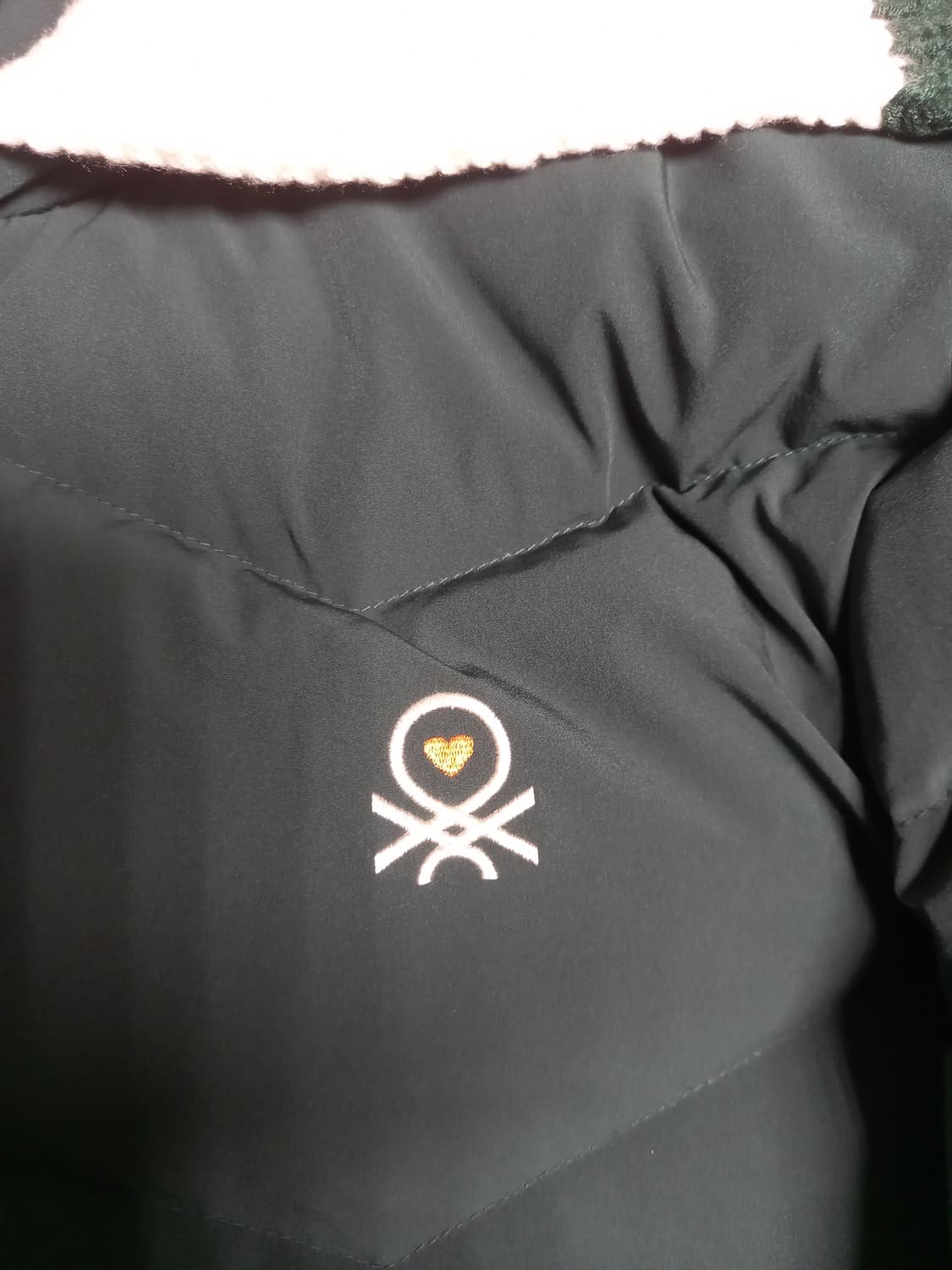 베네통 여성 패딩 그린/화이트 100 상품이미지2