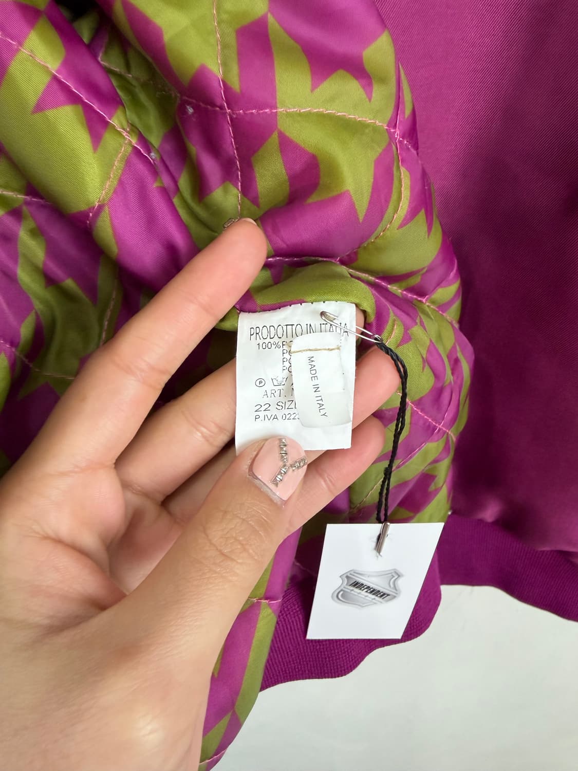 00s 이태리 메이드 셔링 슬리브 새틴 봄버 상품이미지5