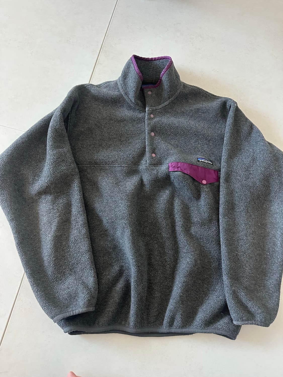 90s 신칠라 그레이 퍼플 M 자메이카 제조 상품이미지1