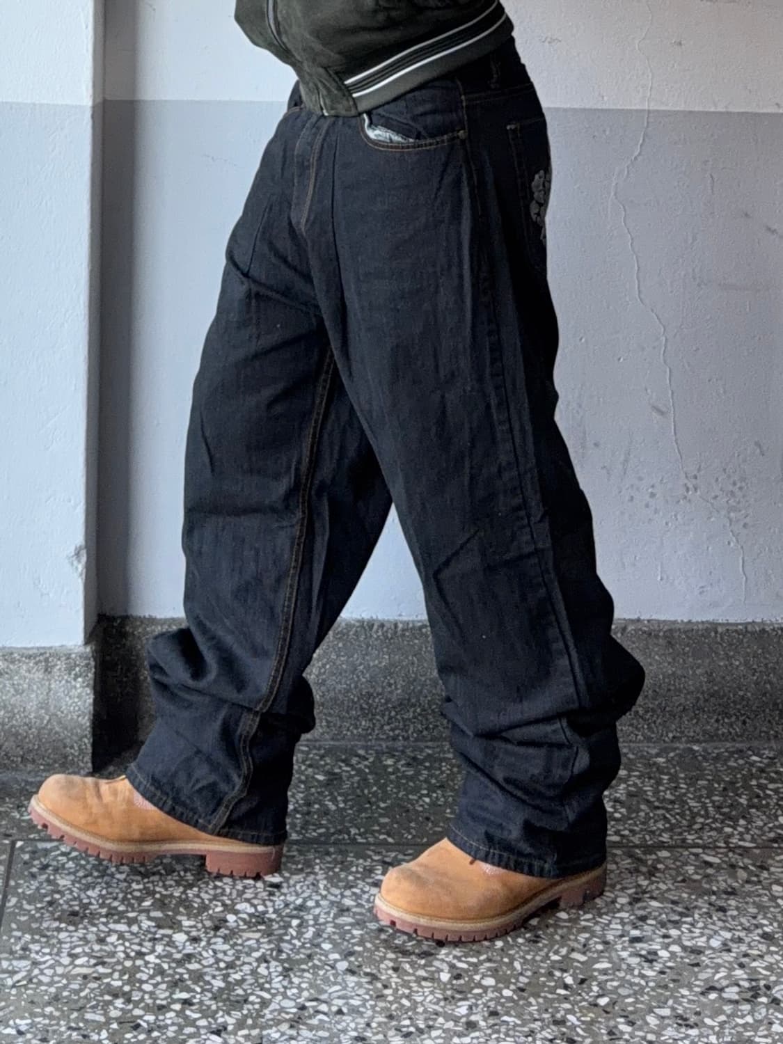 빈티지 자수 디테일 힙합팬츠 상품이미지2