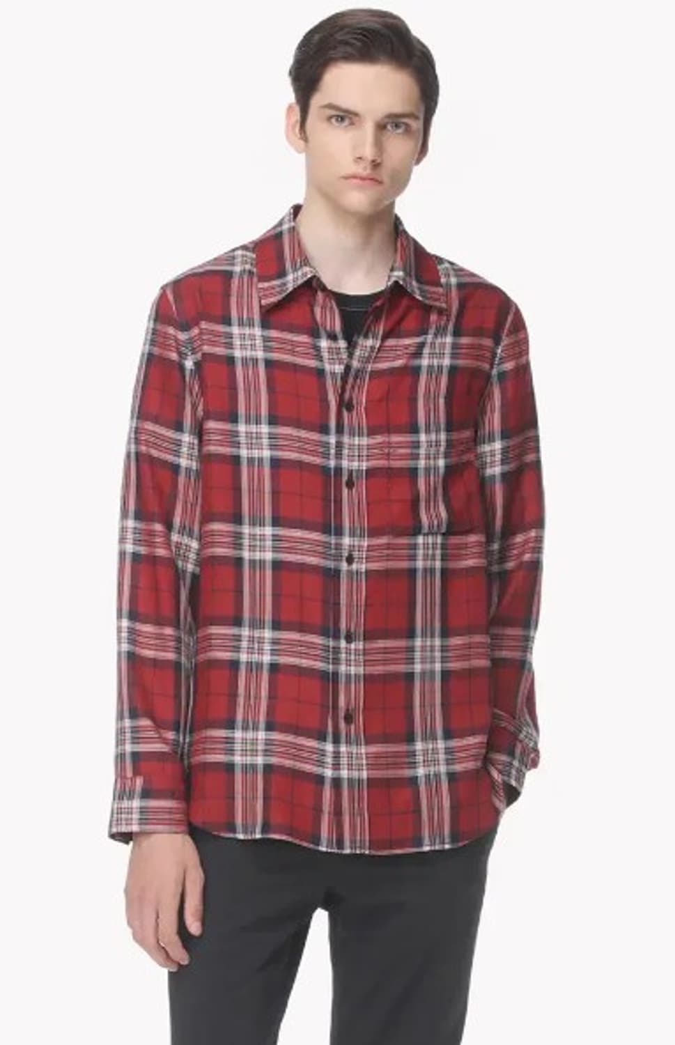 시스템 옴므  레드 타탄 체크 셔츠 상품이미지1