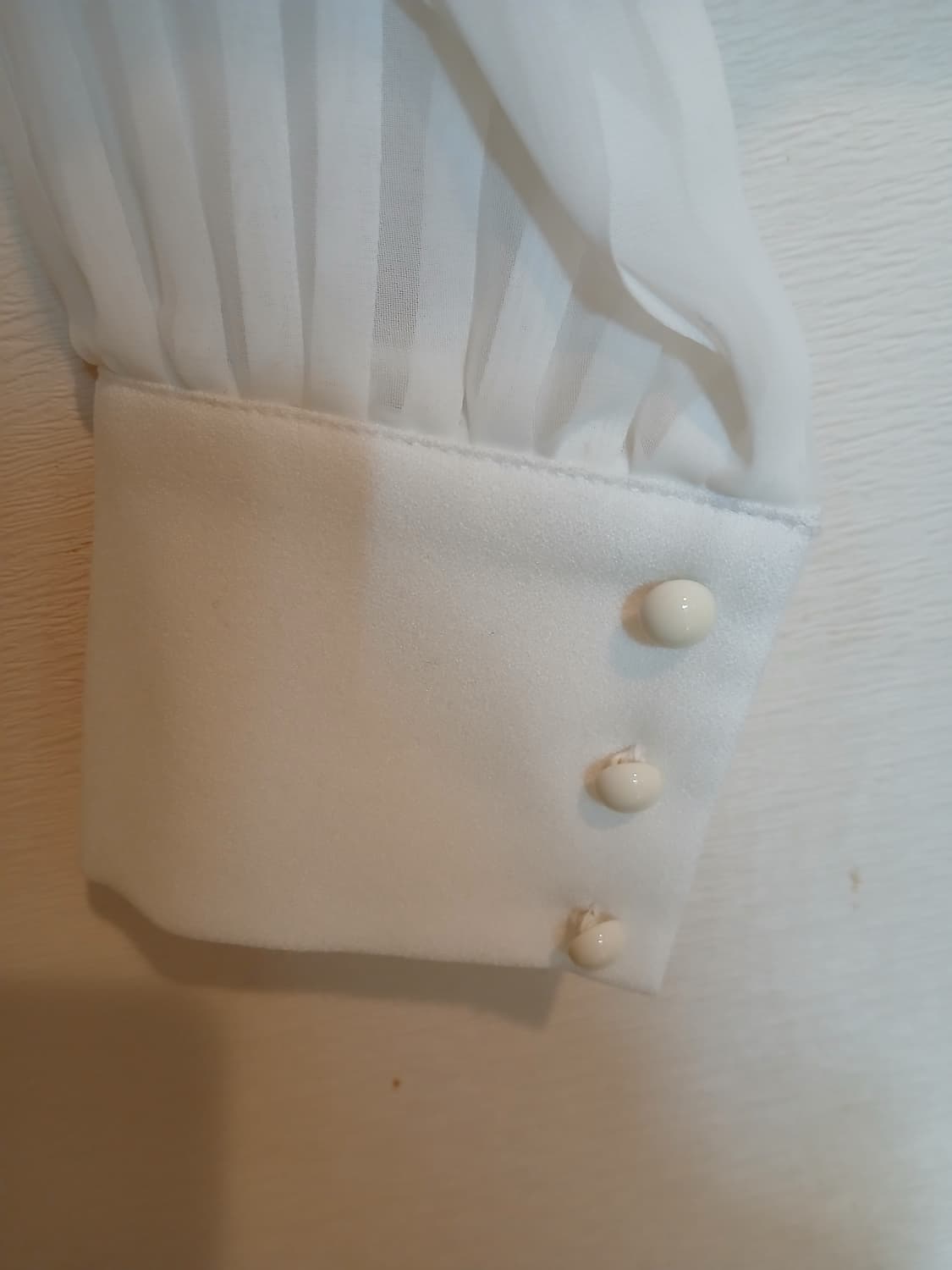 시스루 셔링 트임 캡 시폰 퍼프 블라우스 정장 셔츠 남방 섹시 파티 홀복 상품이미지4