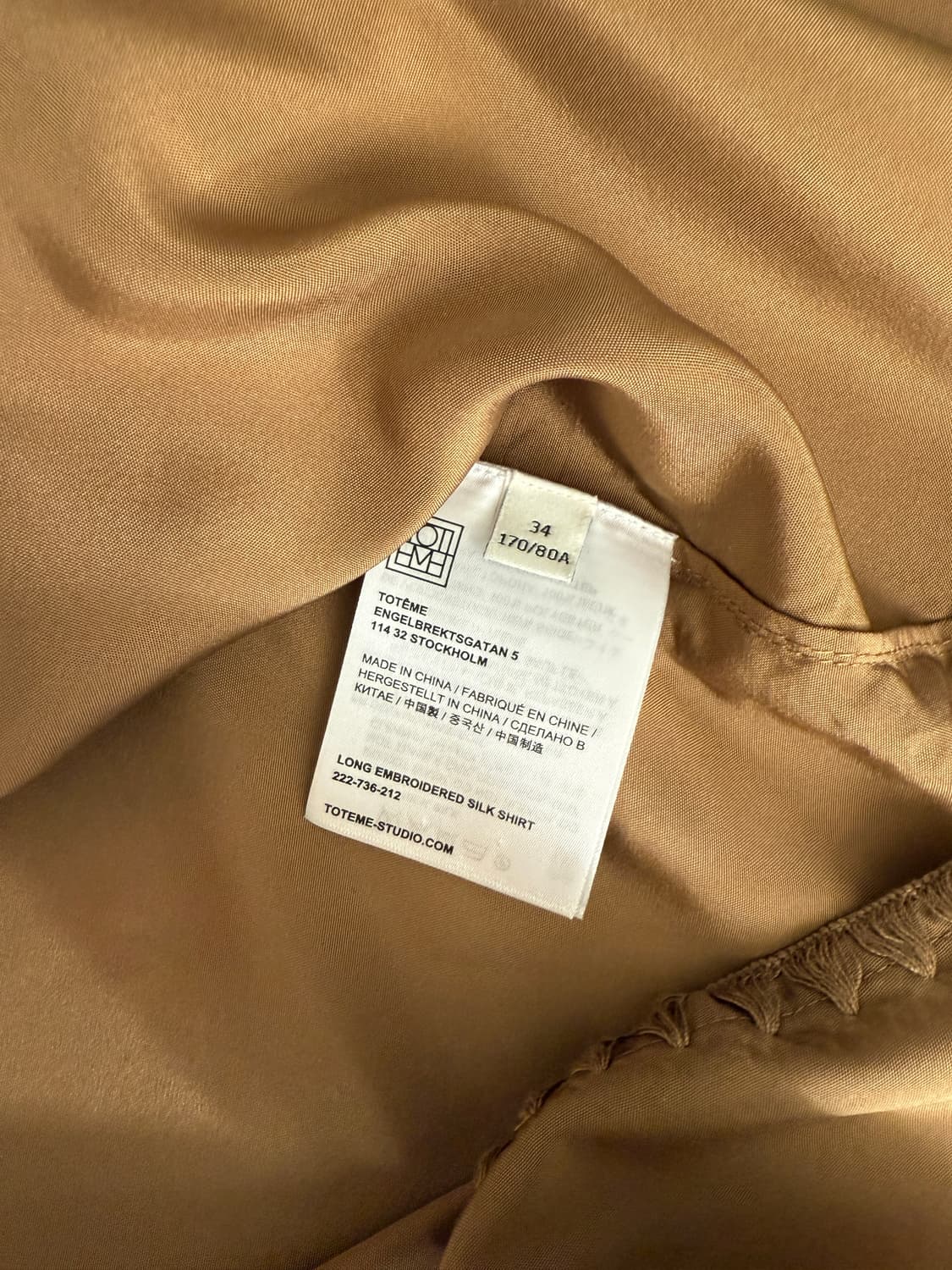 toteme 실크100 셔츠 상품이미지4