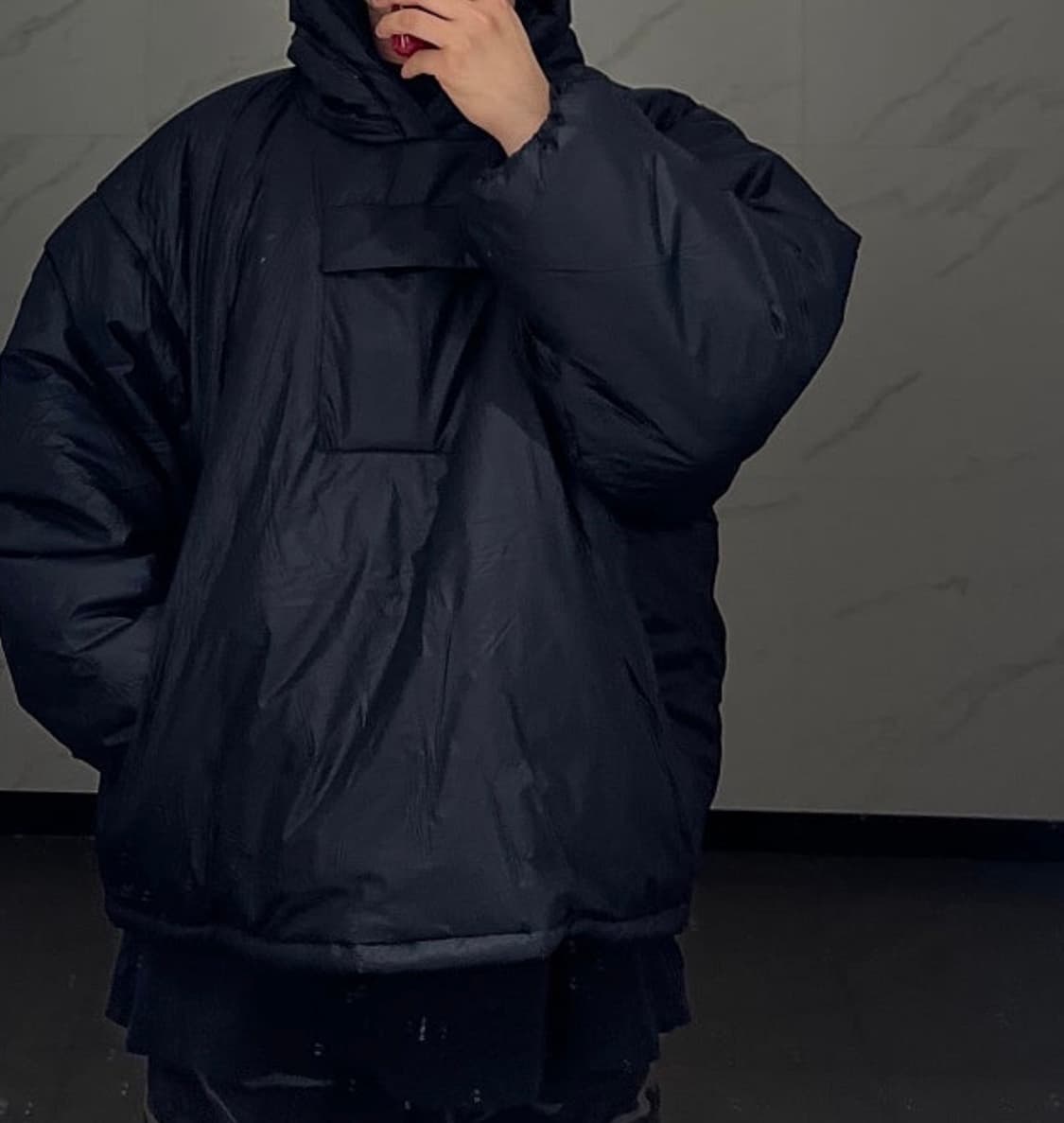 이지 갭 엔지니어드 바이 발렌시아가 퍼퍼 파카 블랙 상품이미지3