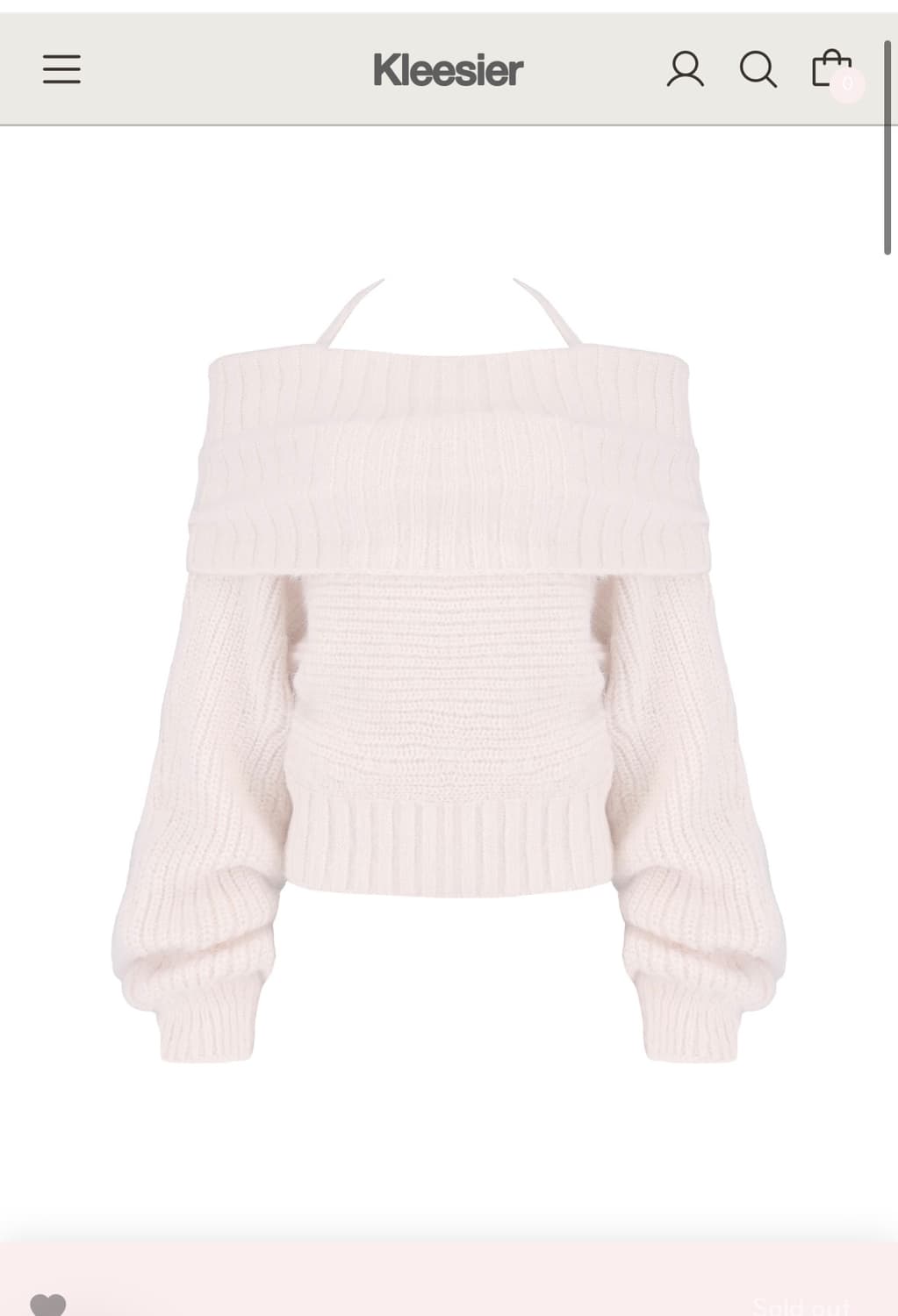 새상품 클리시어 팔레트 니트 핑크 상품이미지2