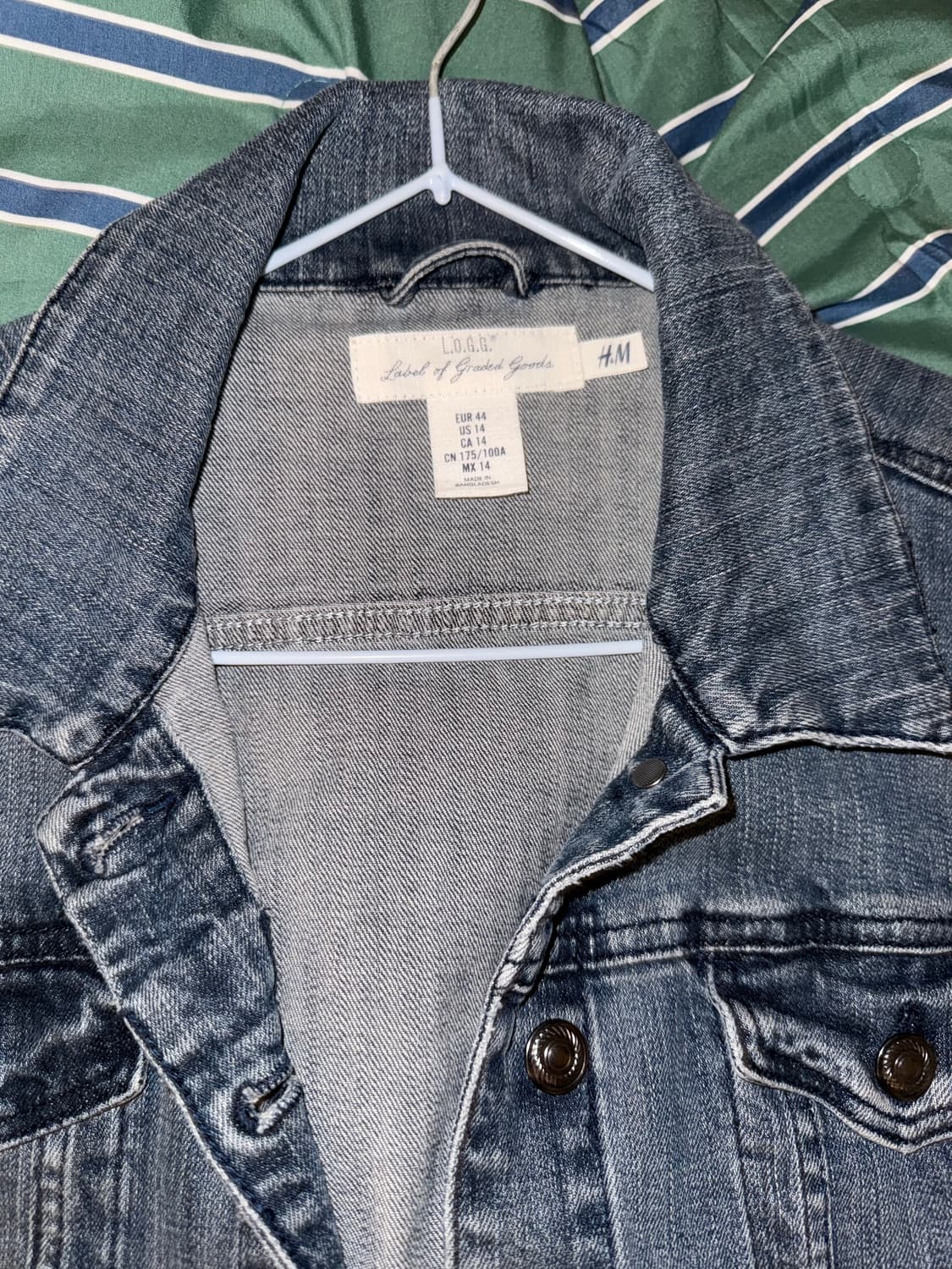H&M 데님 청자켓 L 상품이미지3