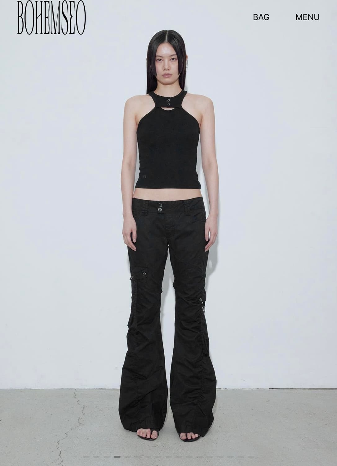 보헤미안서울 WASHED SHIRRING CARGO PANTS 상품이미지1