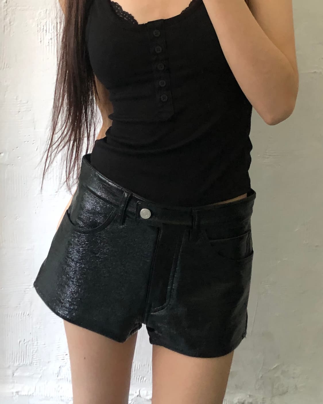 Courrèges 꾸레쥬 하이라이즈 블랙 숏츠 상품이미지1