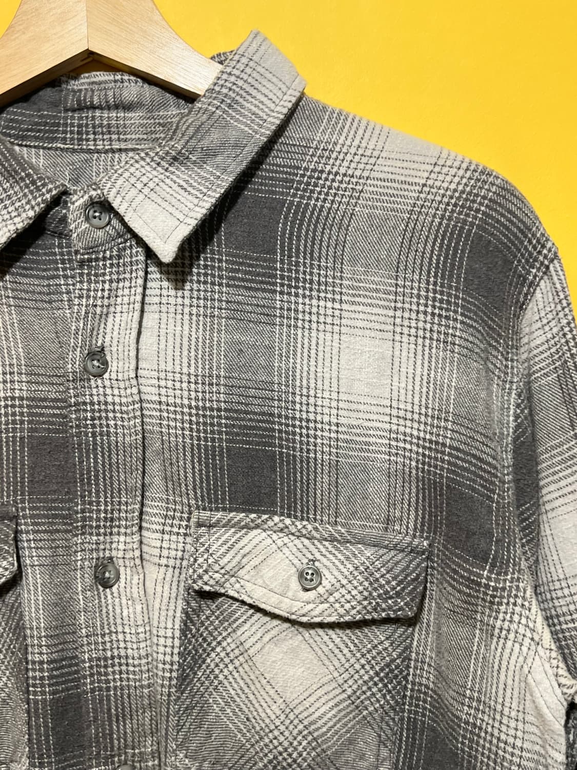 [S] 디스트레스드 데미지 체크 플란넬 셔츠 상품이미지2