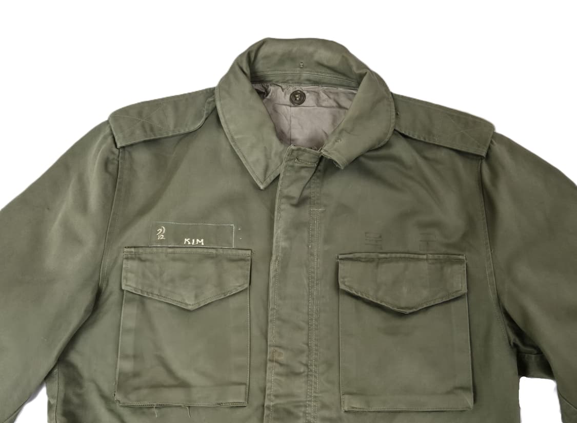 육군 구형 70년대 민무늬 야전상의 전투복 상의 자켓 (M) 상품이미지9