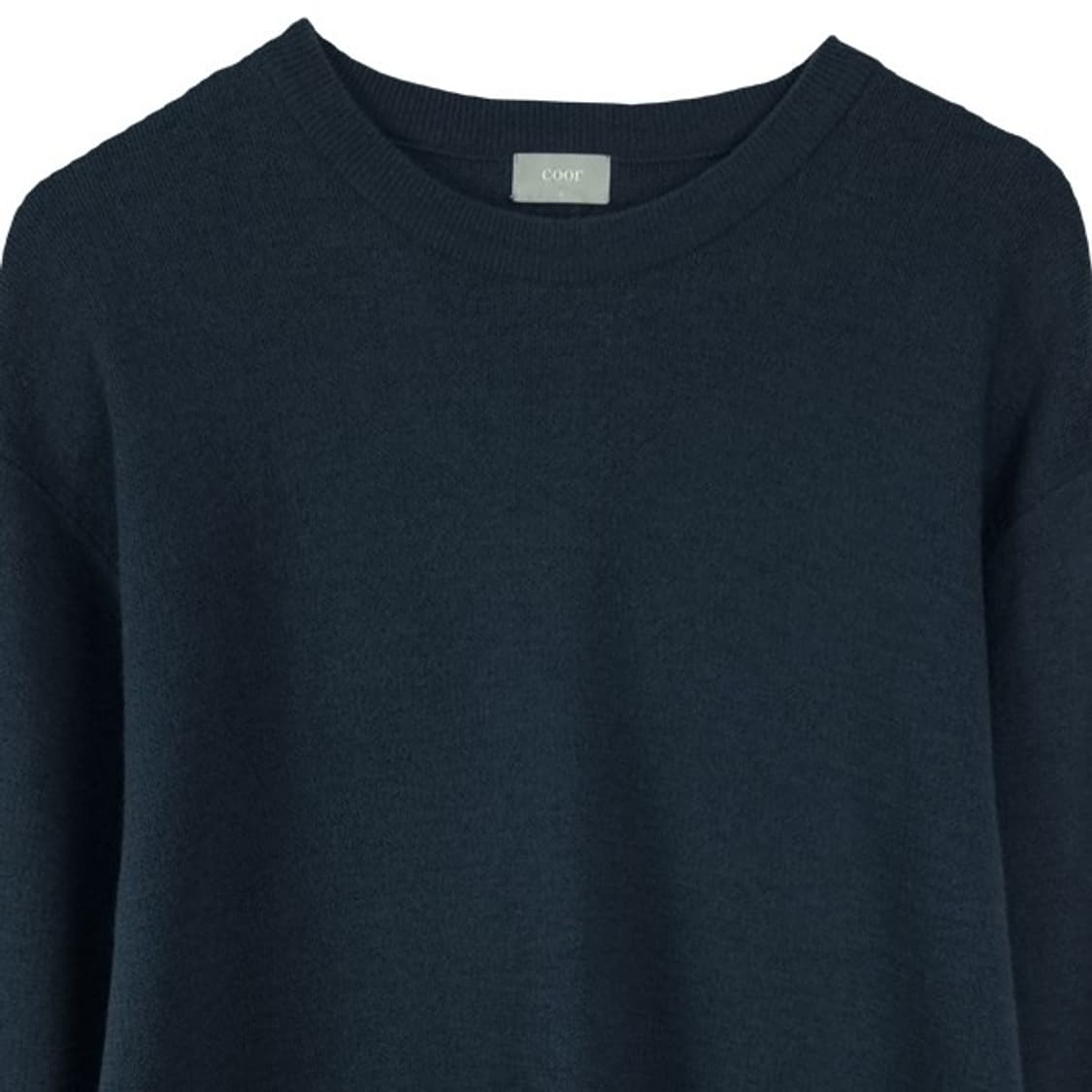 [쿠어] 캐시미어 블랜디드 크루넥 미니멀 니트 네이비 M19772 상품이미지4