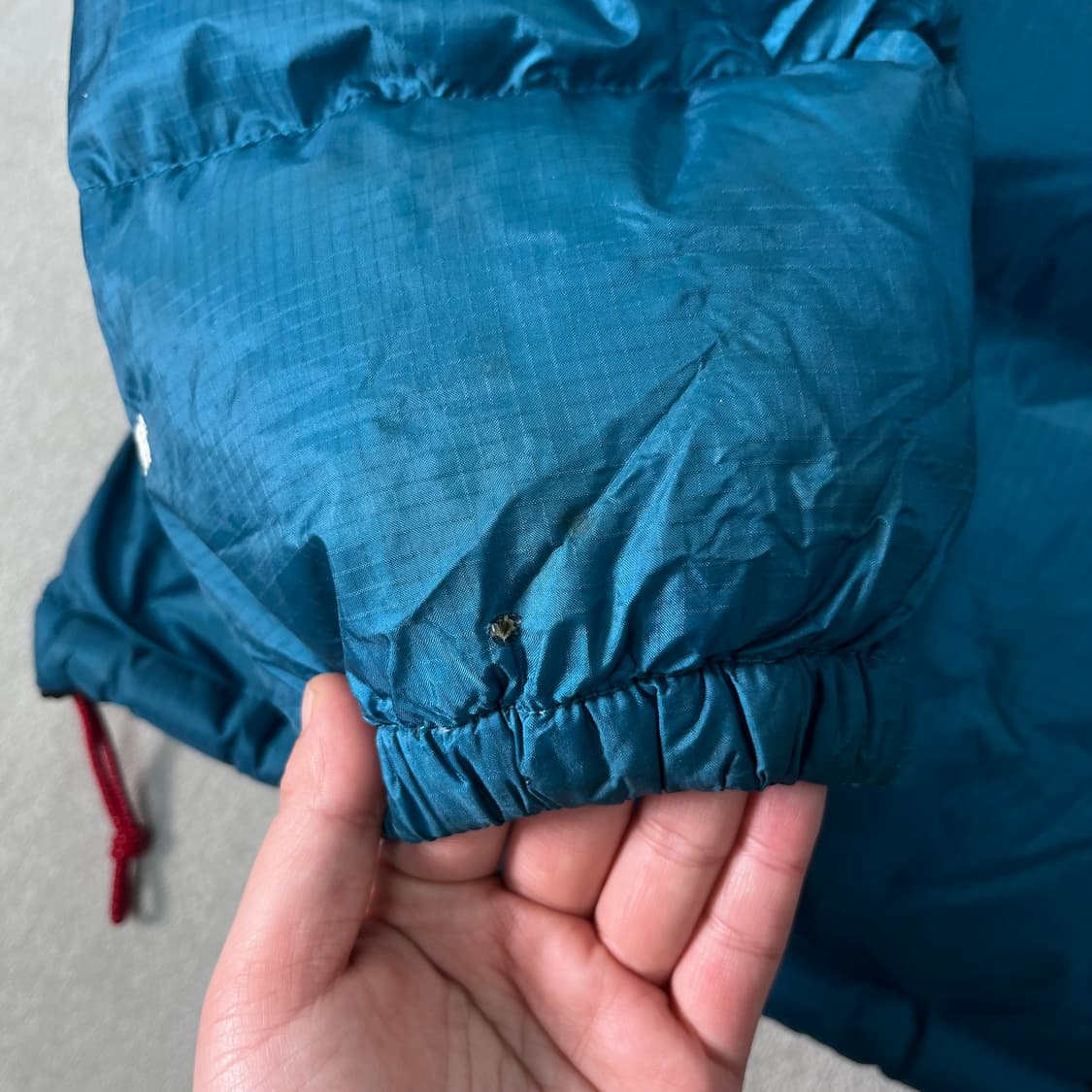 105 노스페이스 서밋시리즈 윈드스토퍼 700 드롭 블루 패딩 상품이미지8