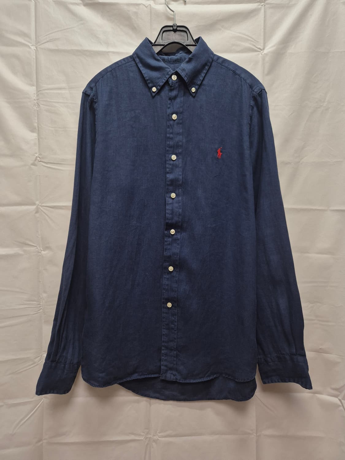 폴로 린넨 셔츠 네이비  상품이미지1