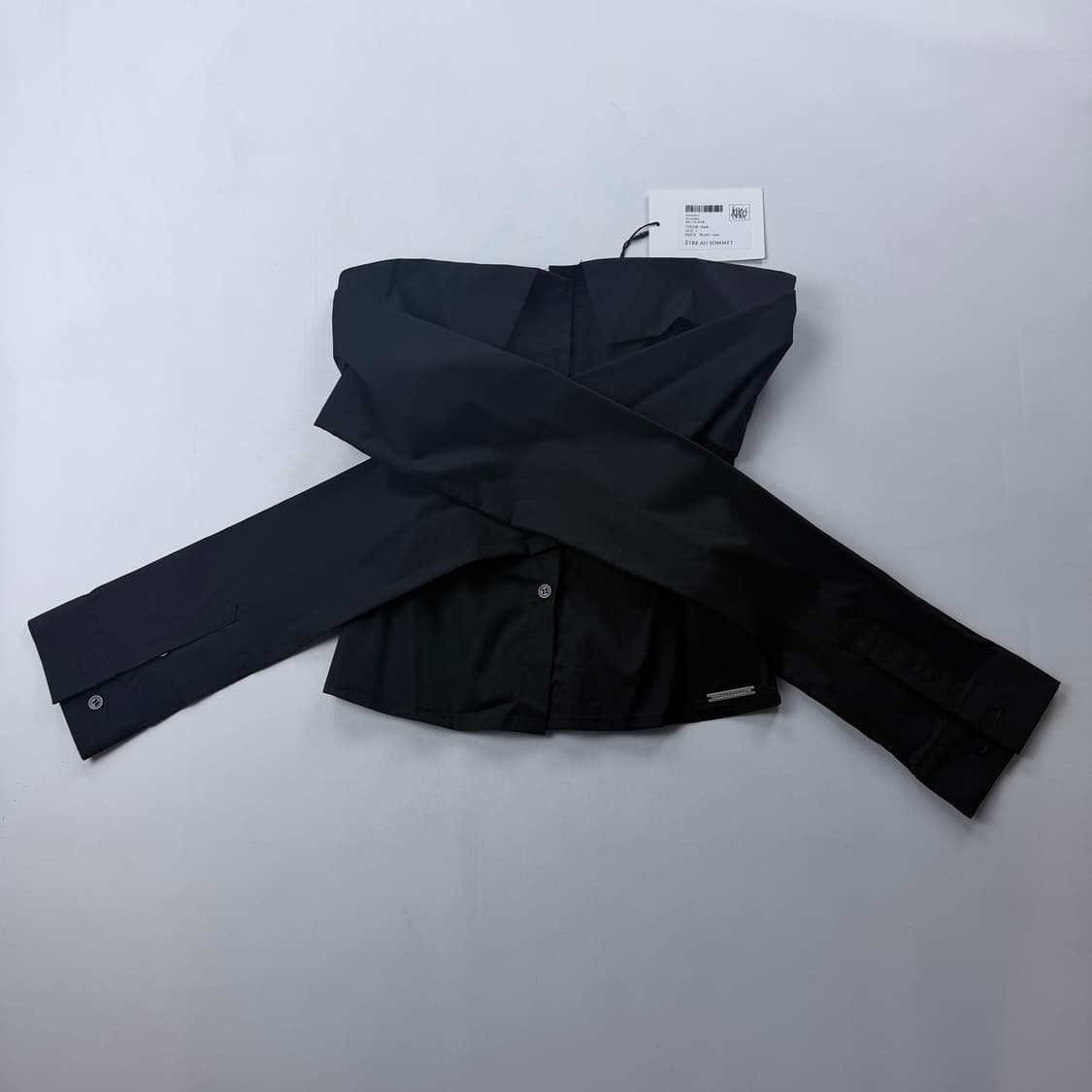 에트오소메 타이셔츠 튜브탑 블랙 상품이미지3