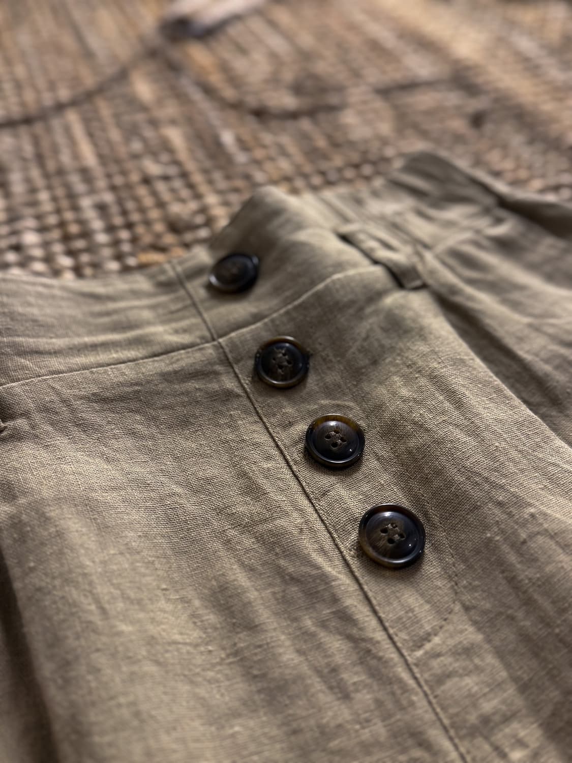Linen Wood Button Short Pants 0126 상품이미지2