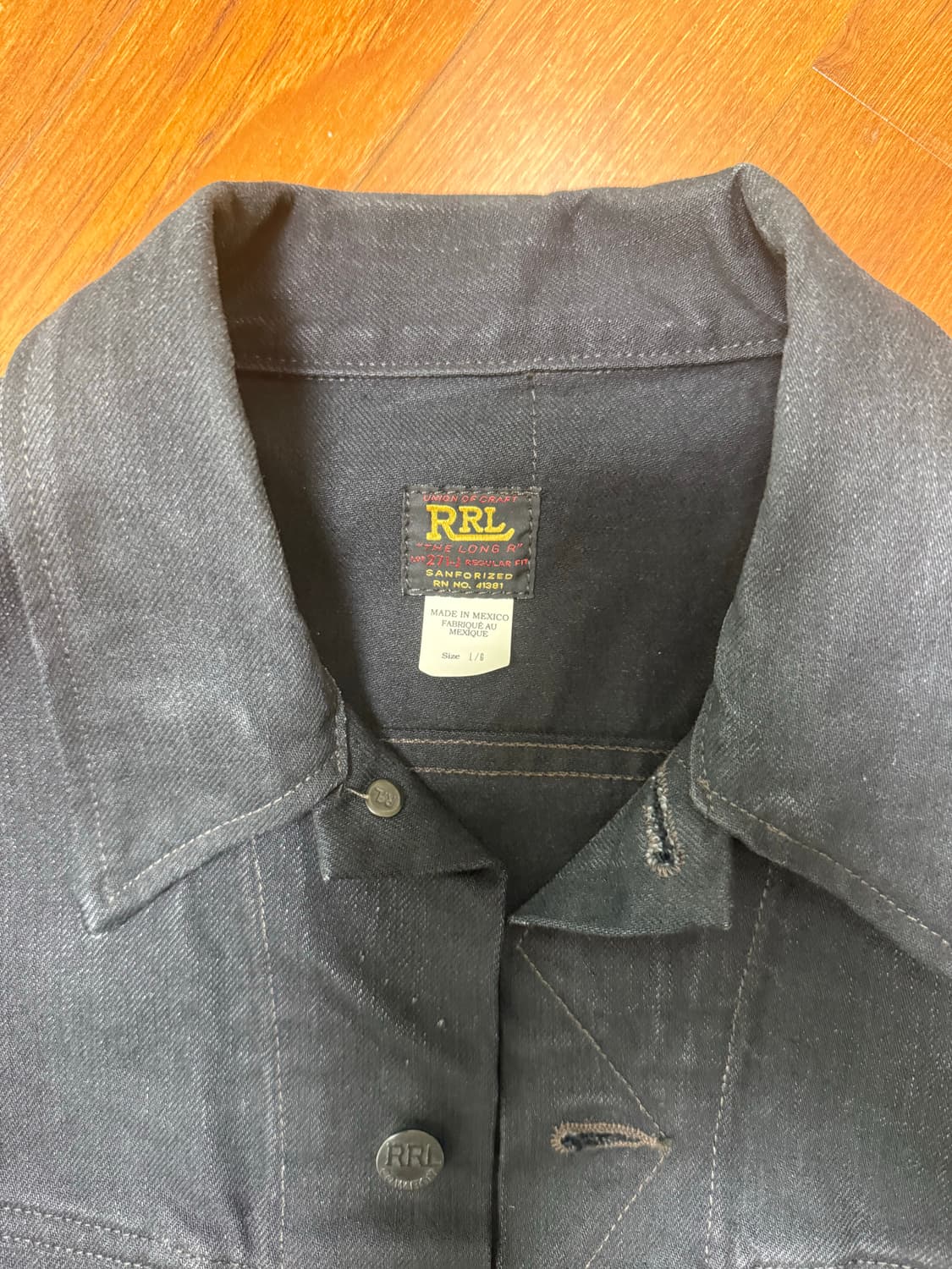 RRL lot271 블랙데님 자켓 L 상품이미지4