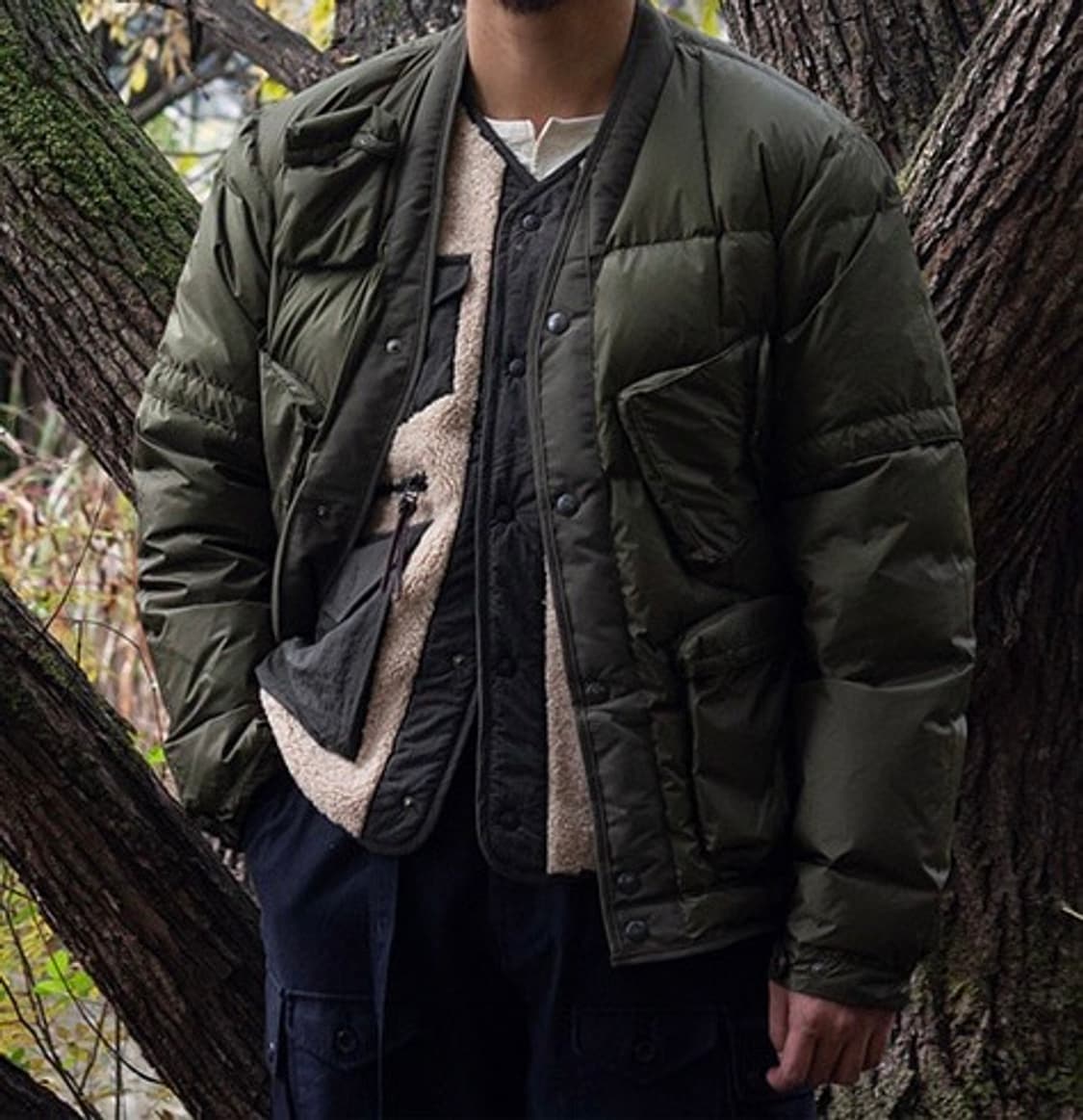 EASTLOGUE 이스트로그 C-1 다운 패딩 자켓 / 올리브 / L 상품이미지9