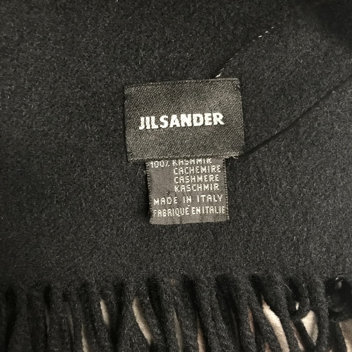 질샌더 로고 머플러 블랙 상품이미지5