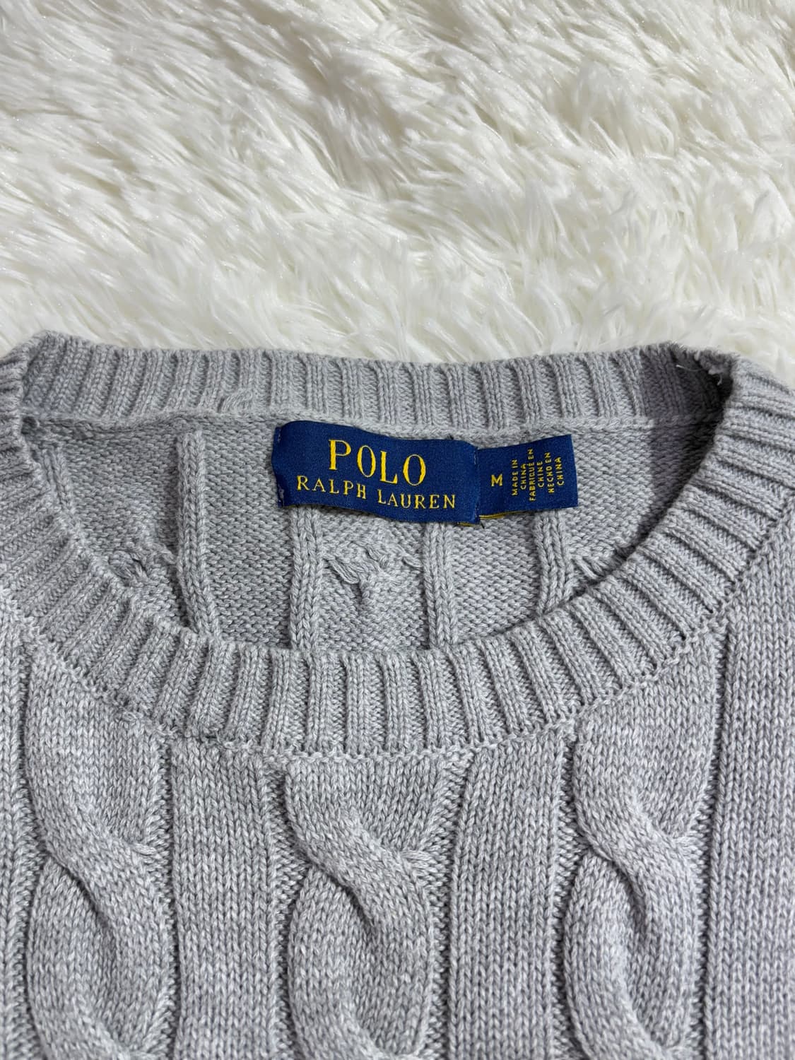 폴로 랄프로렌 그레이 포니 꽈배기 니트  상품이미지6