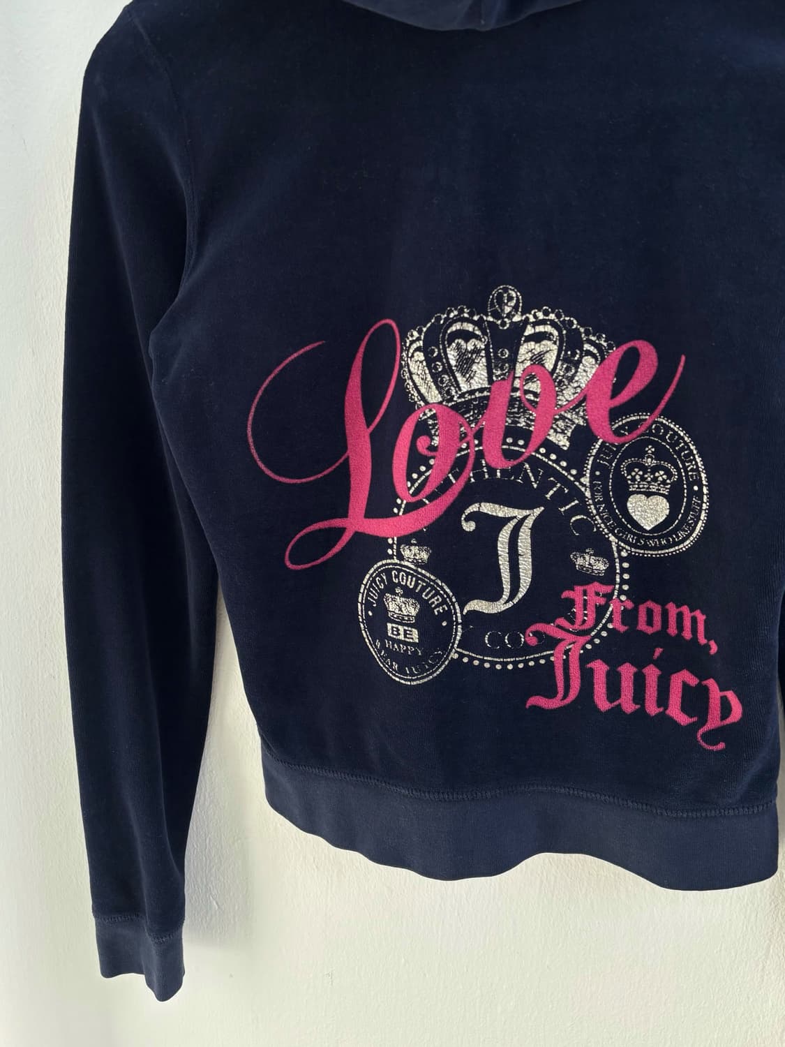 Juicy Couture Navy Velvet Hood Zip-up 상품이미지2