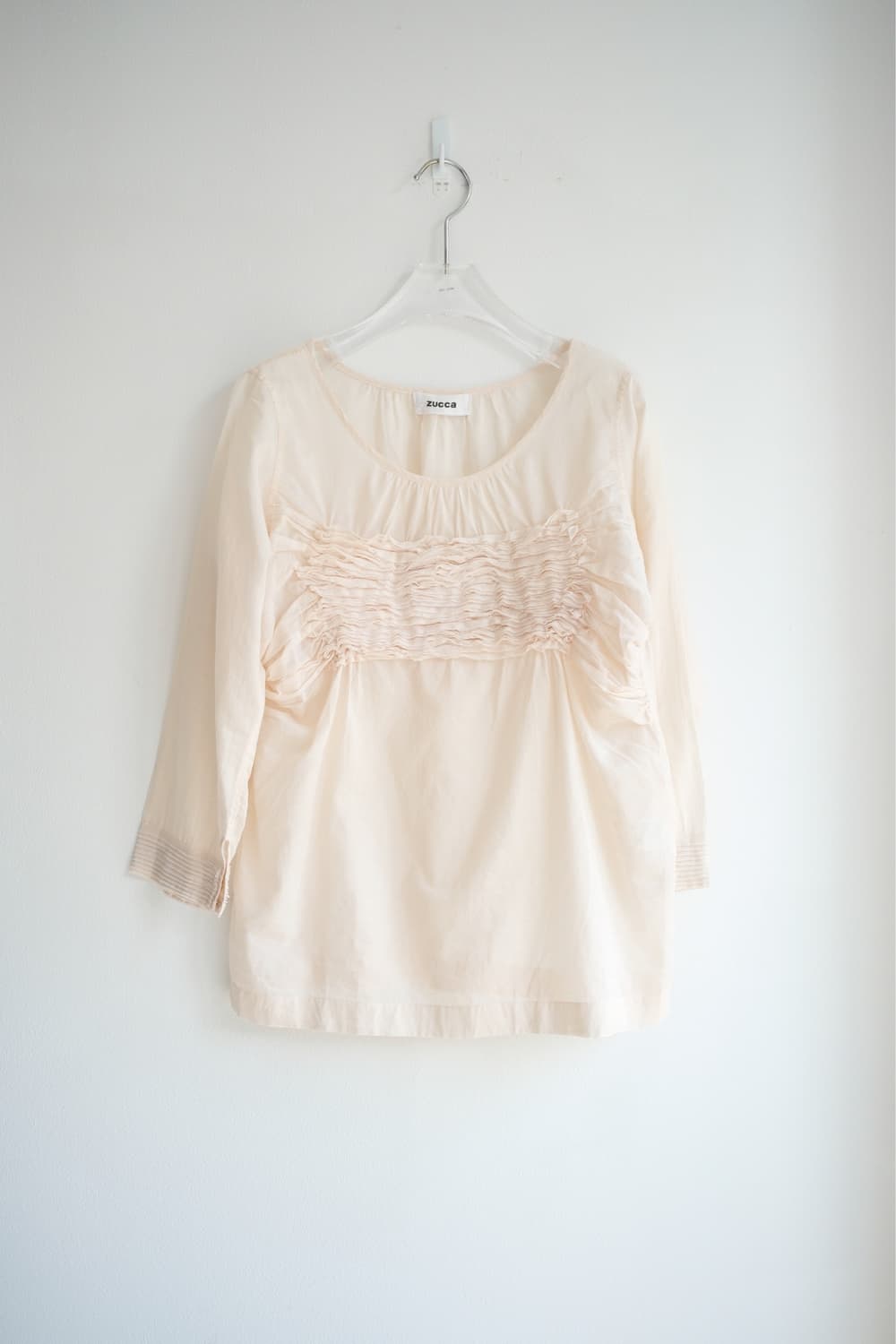 Pleated pale pink top 상품이미지1