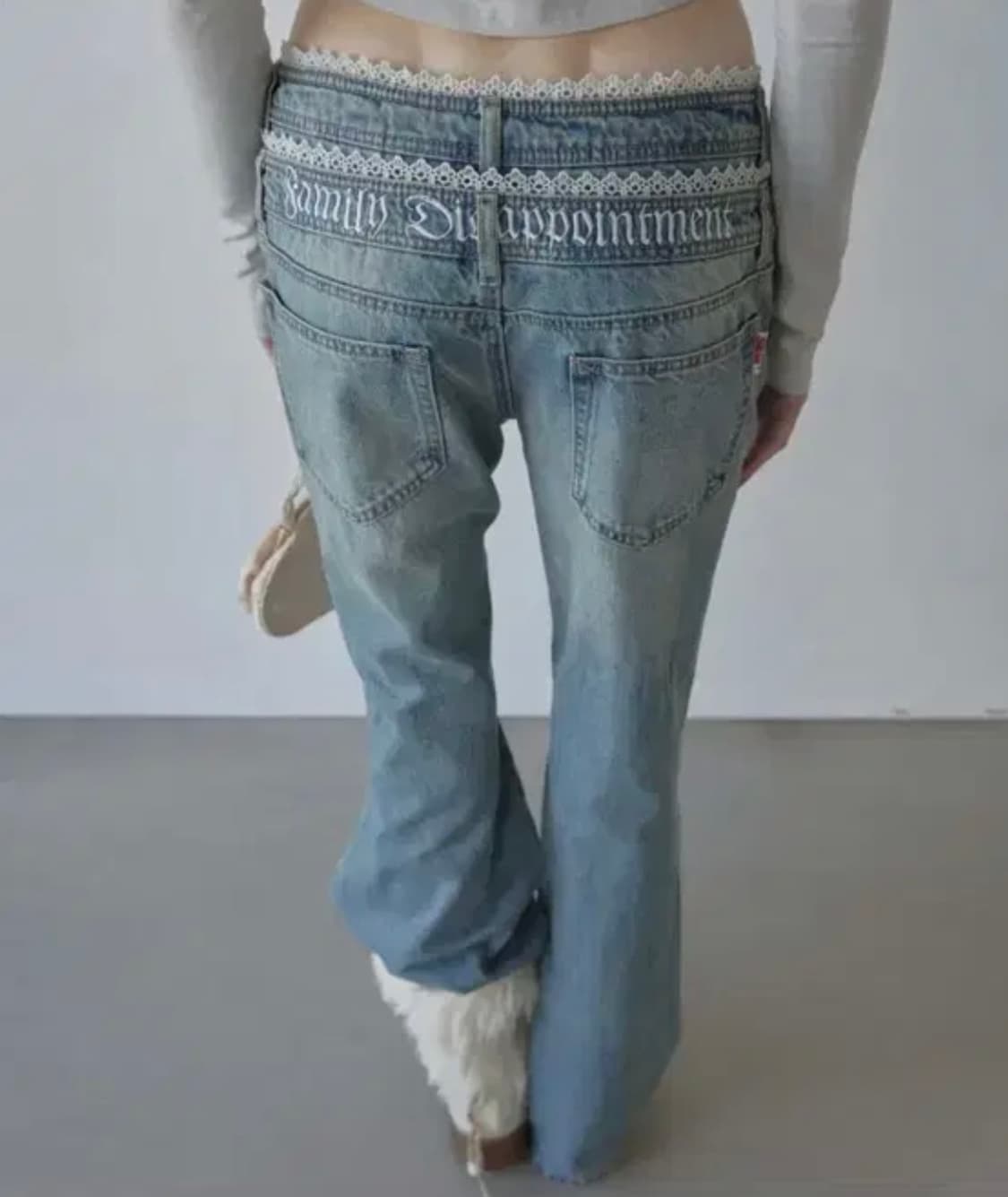 스컬프터 더블 웨이스트 부츠컷 데님 상품이미지2