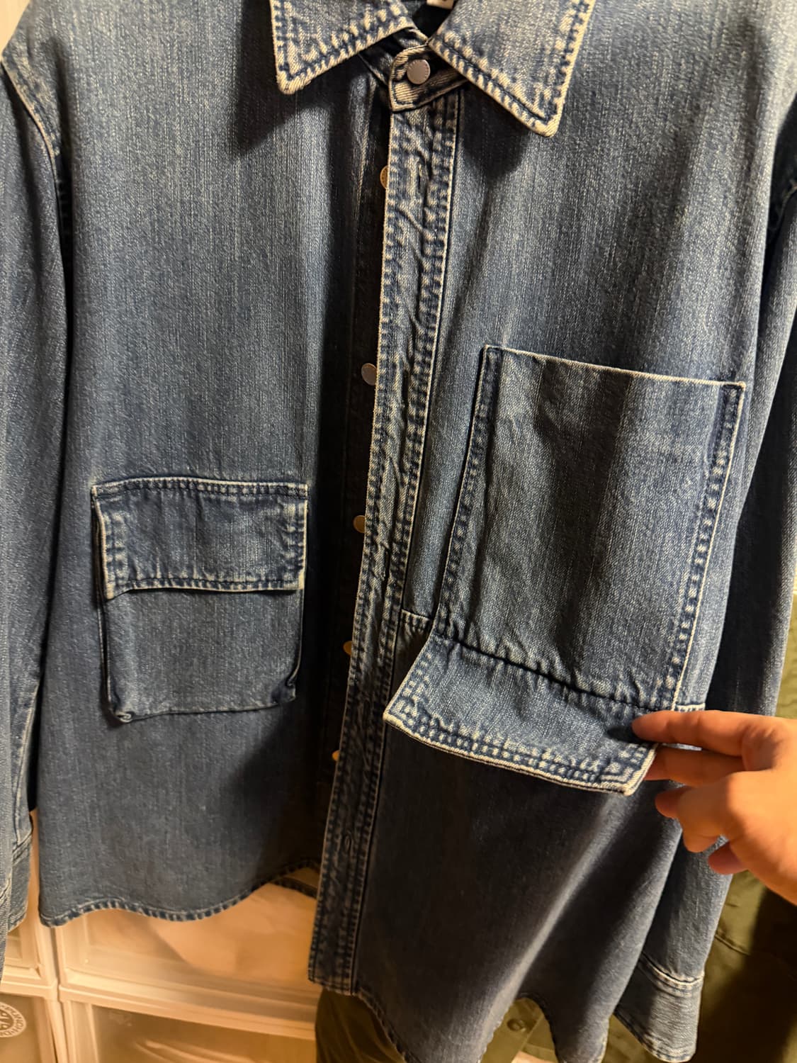 솔리드옴므 데님 자켓 46사이즈 상품이미지4