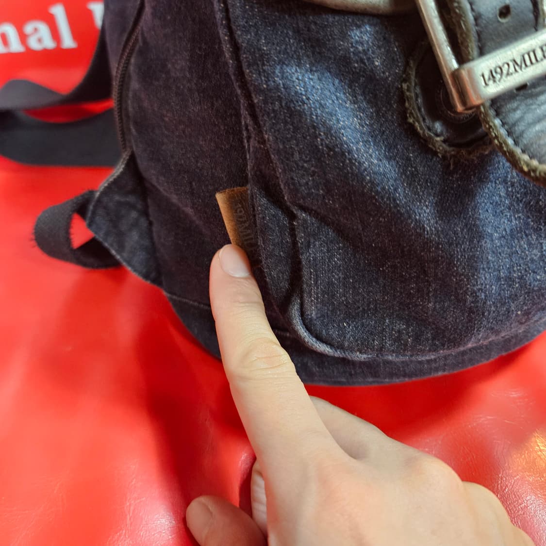 1942Miles 00's Deep Blue denim 멀티 포켓 백팩 상품이미지5