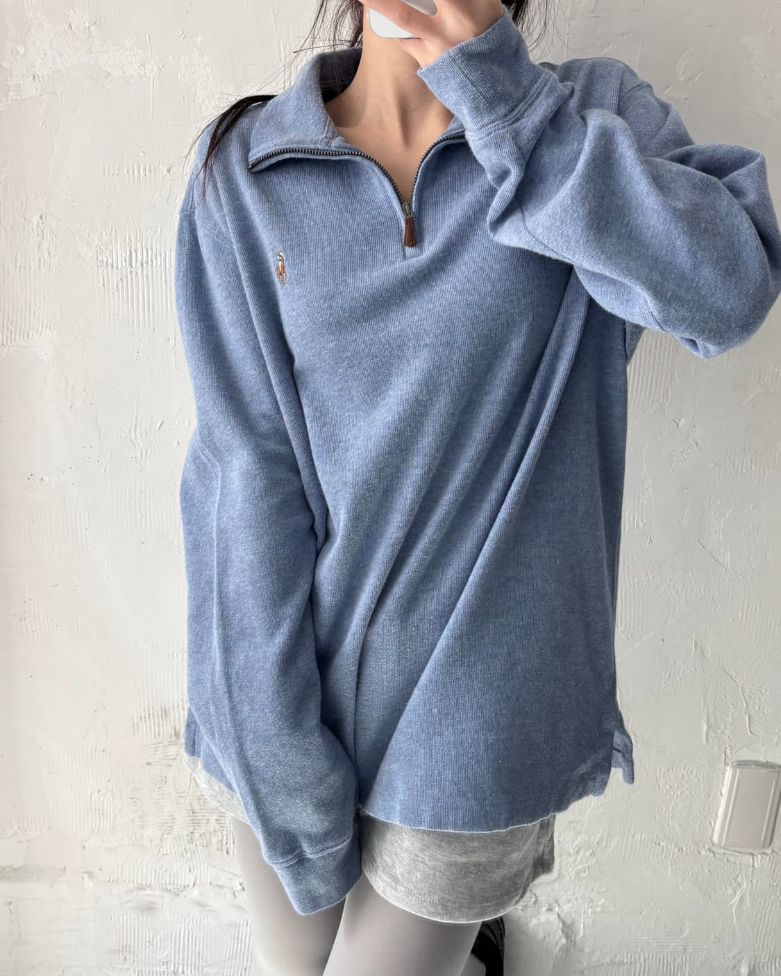 Polo 폴로 랄프로렌 신형 스카이블루컬러 하프집업 상품이미지1