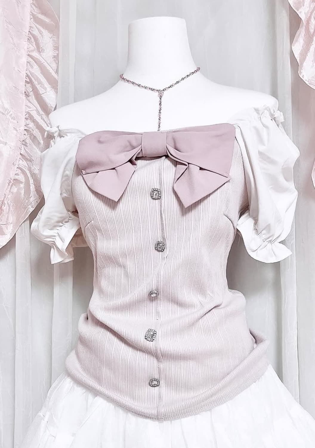 앙크루즈 리본 탑 상품이미지1