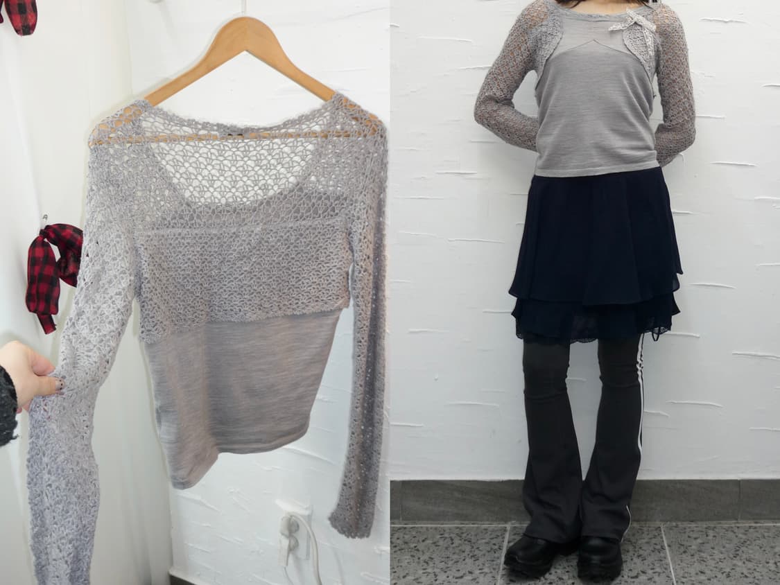 Ribbon crochet knit 상품이미지4