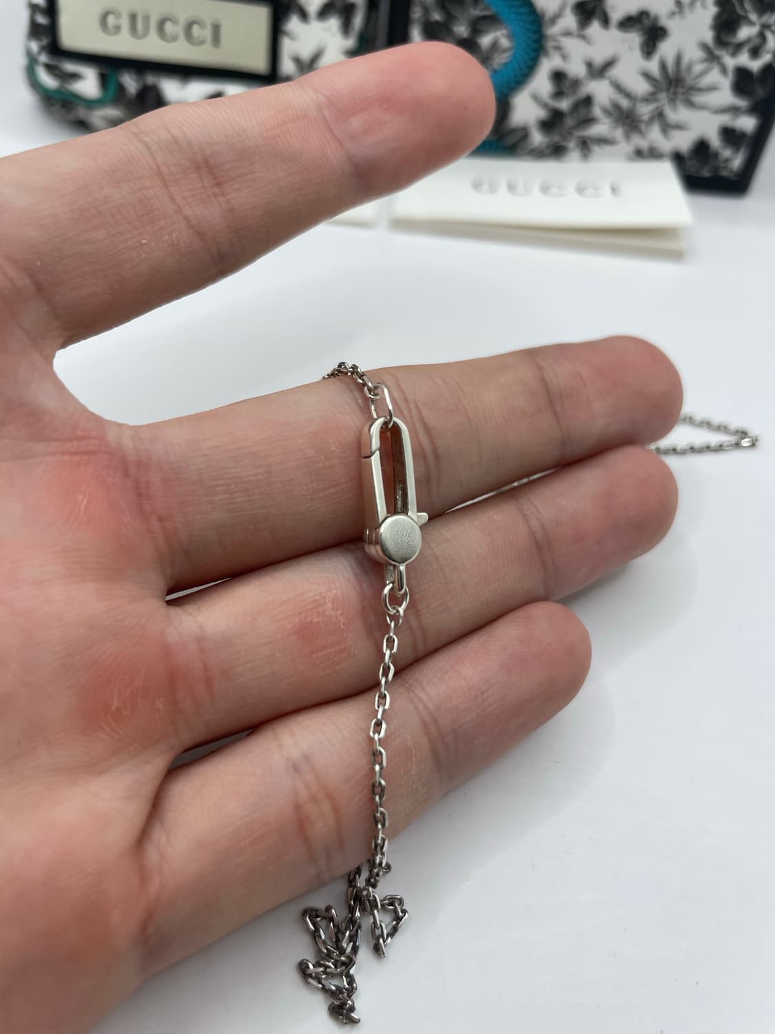 구찌 목걸이 트레이드마크 하트 펜던트 네크리스 상품이미지4