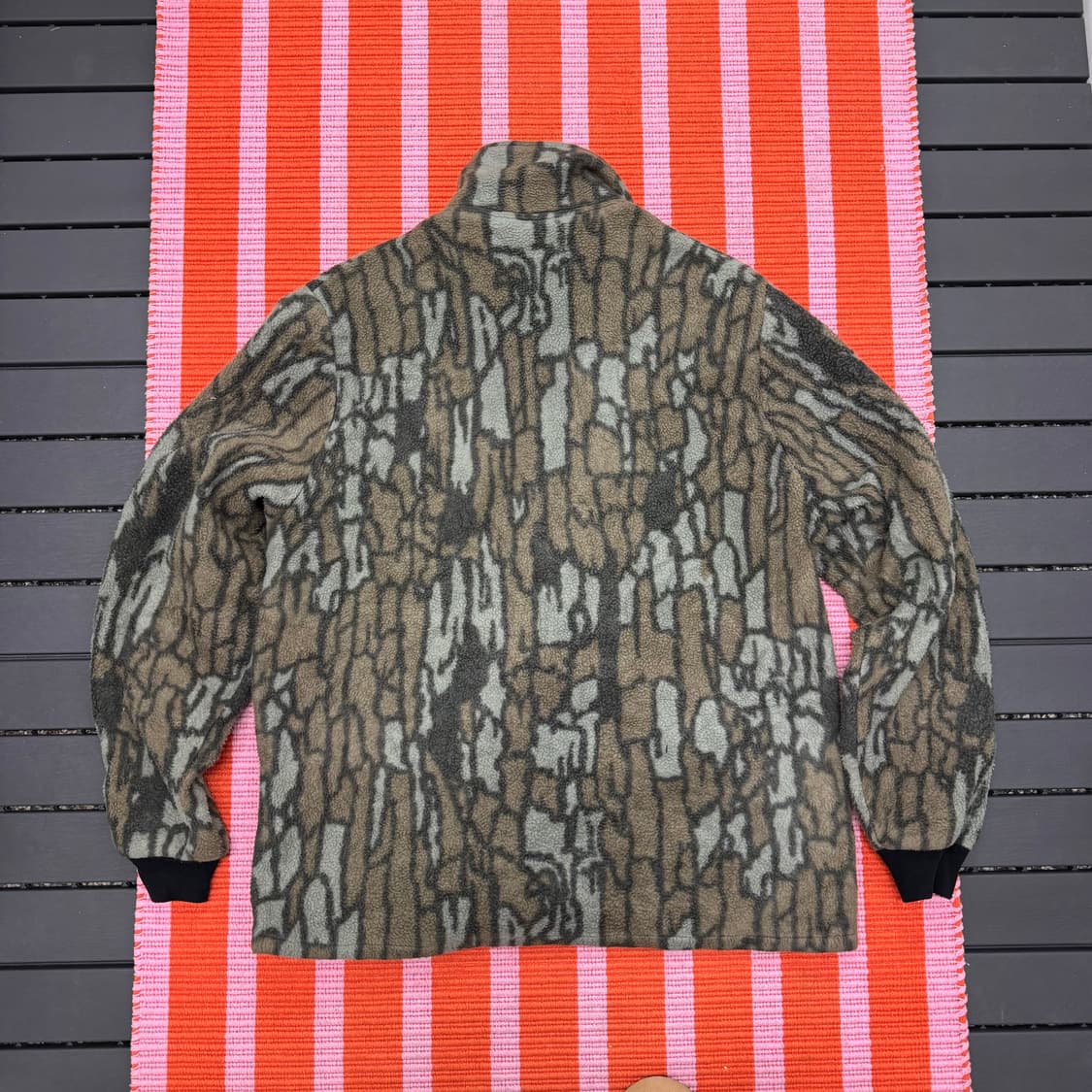 80s 클라크필드 트리바크 카모 후리스 집업 made in USA (L) 상품이미지4