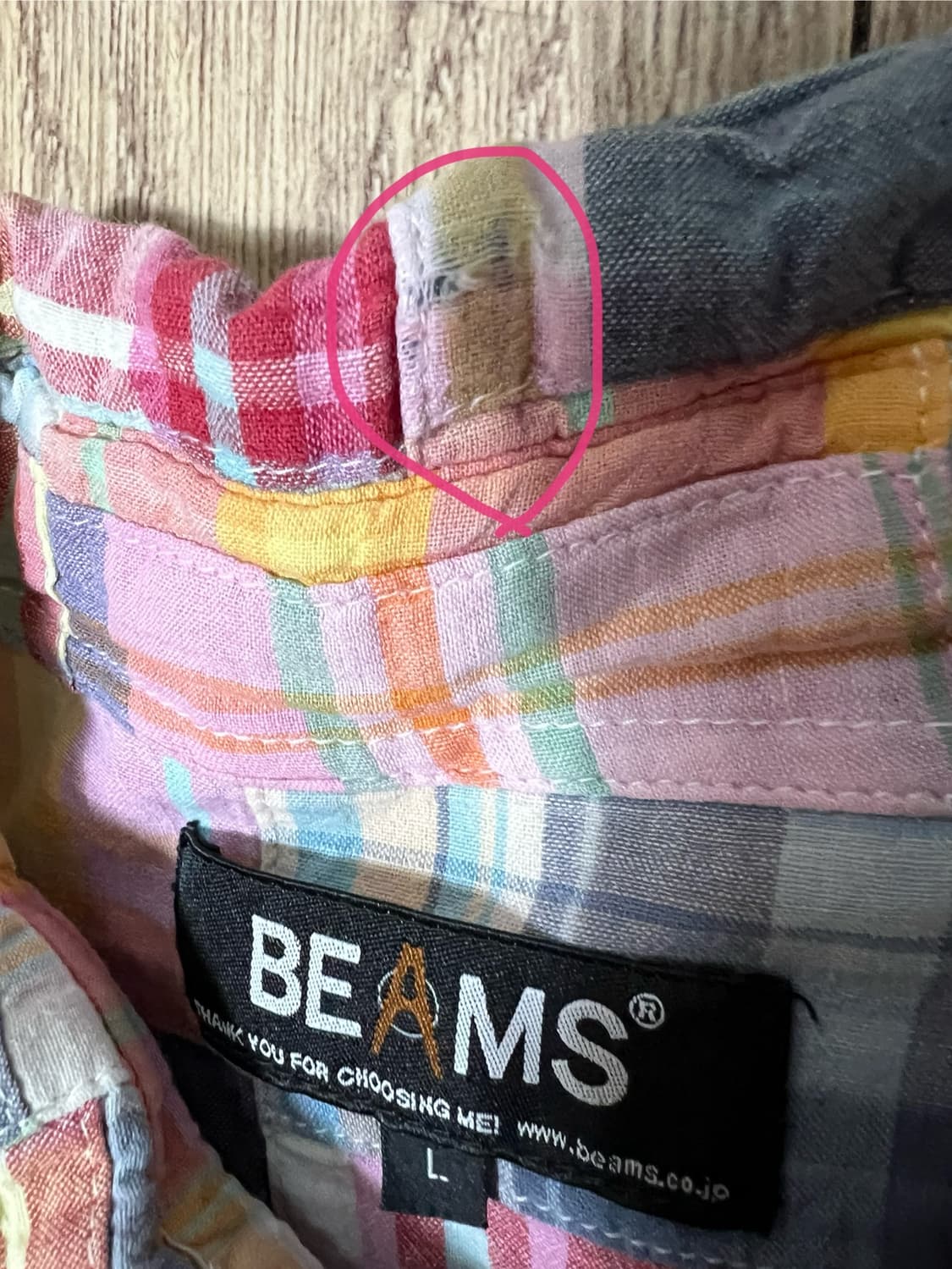 BEAMS 패치워크 반팔 셔츠 상품이미지4