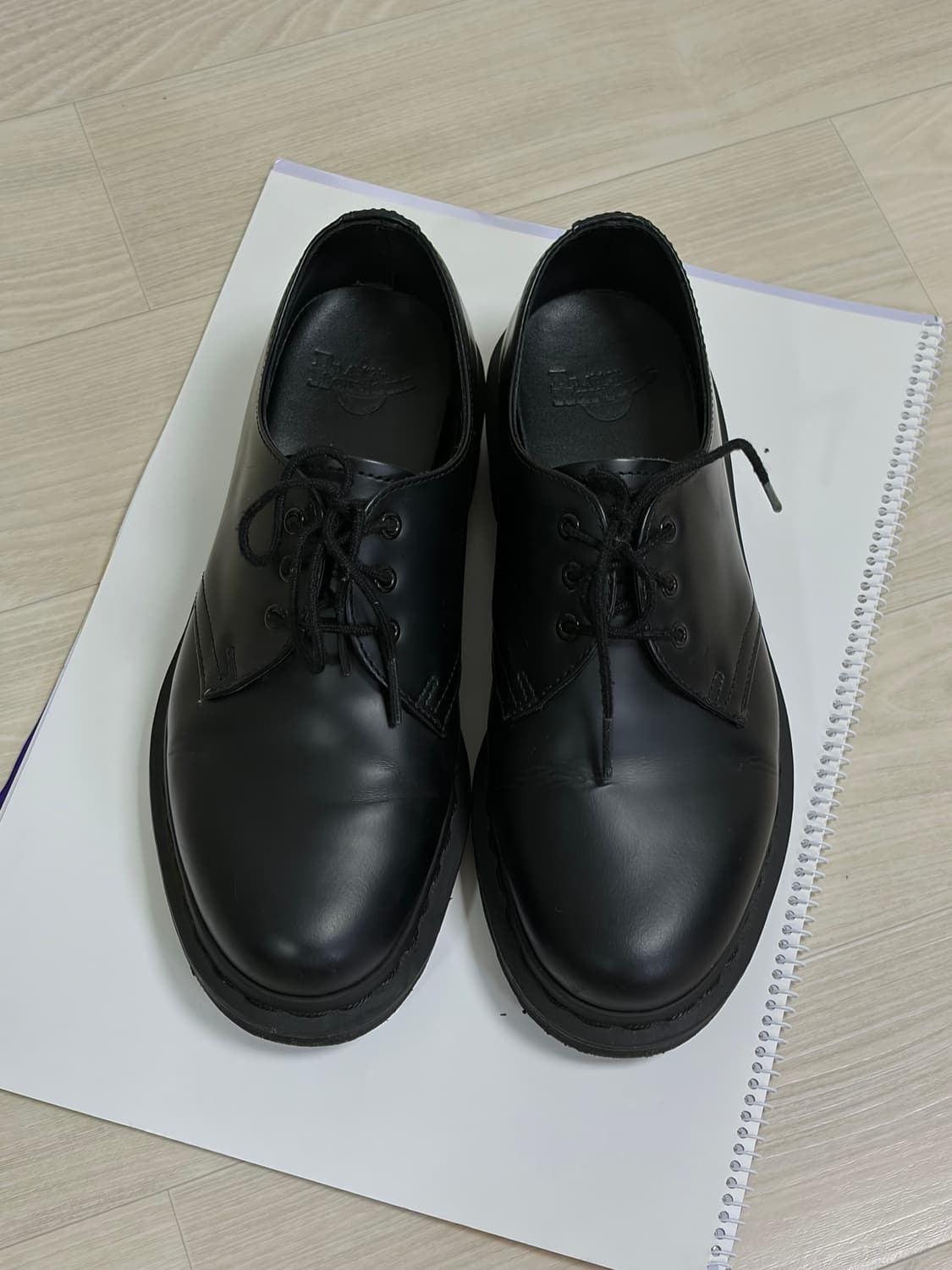 닥터마틴 더비슈즈 모노 블랙 3홀 uk4 (240)  상품이미지1